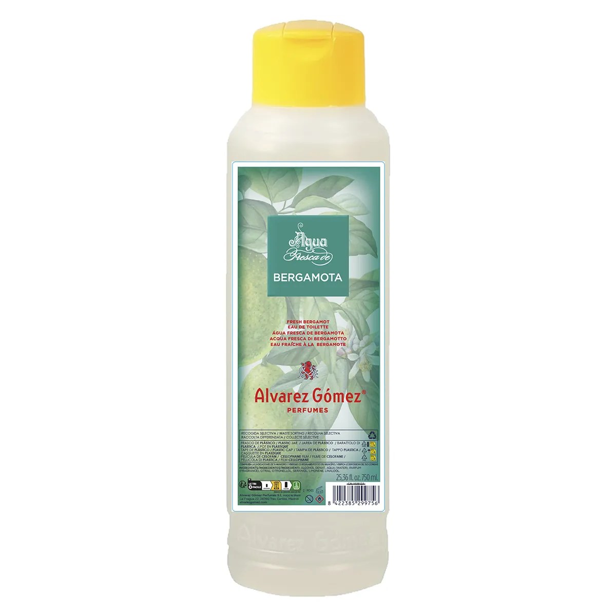 AGUA FRESCA DE BAÑO ALVAREZ GOMEZ 1 ENVASE 750 ML AROMA FLOR DE BERGAMOTA