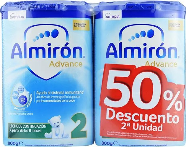 ALMIRON ADVANCE + PRONUTRA 2 2 ENVASES 800 G PACK AHORRO
