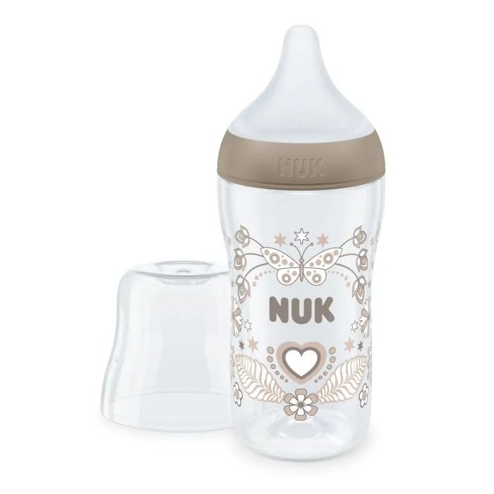 BIBERON PP SILICONA NUK PERFECT MATCH FLUJO S 1 UNIDAD 150 ML ALGODON