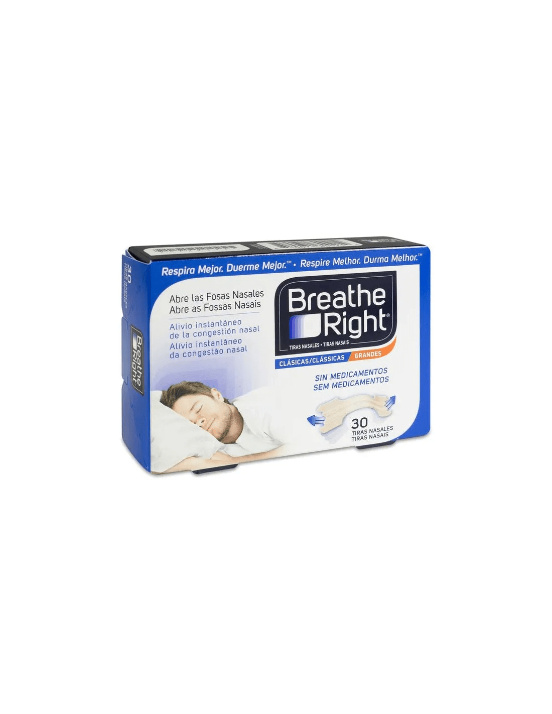 BREATHE RIGHT CLASICAS TIRA ADH NASAL 30 UNIDADES