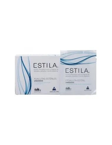 ESTILA TOALLITAS ESTERILES DE UN SOLO USO HIGIENE DE PARPADOS/ PESTAÑAS Y BORDE PALPEBRAL 30 UNIDADE