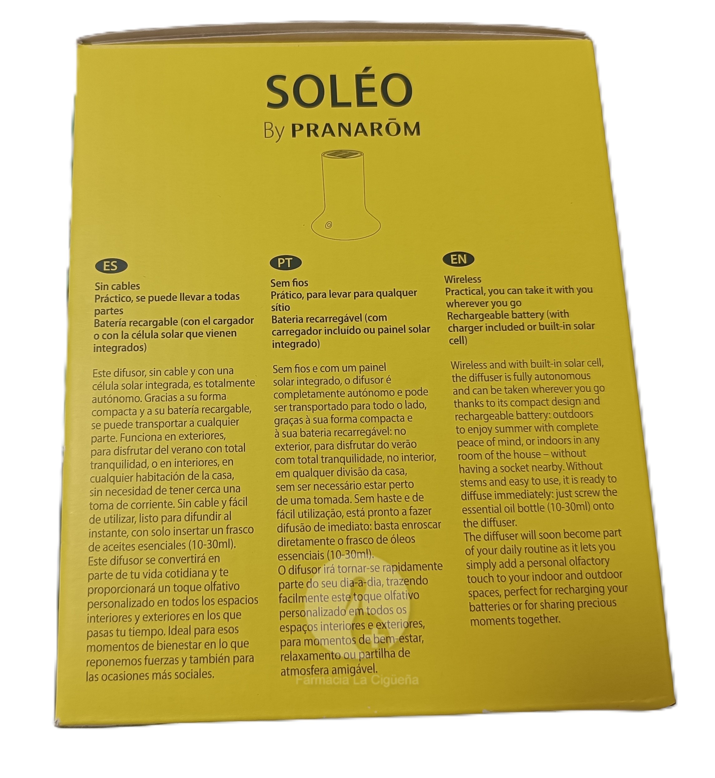 PRANAROM SOLEO GRIS DIFUSOR SOLAR Y PORTATIL