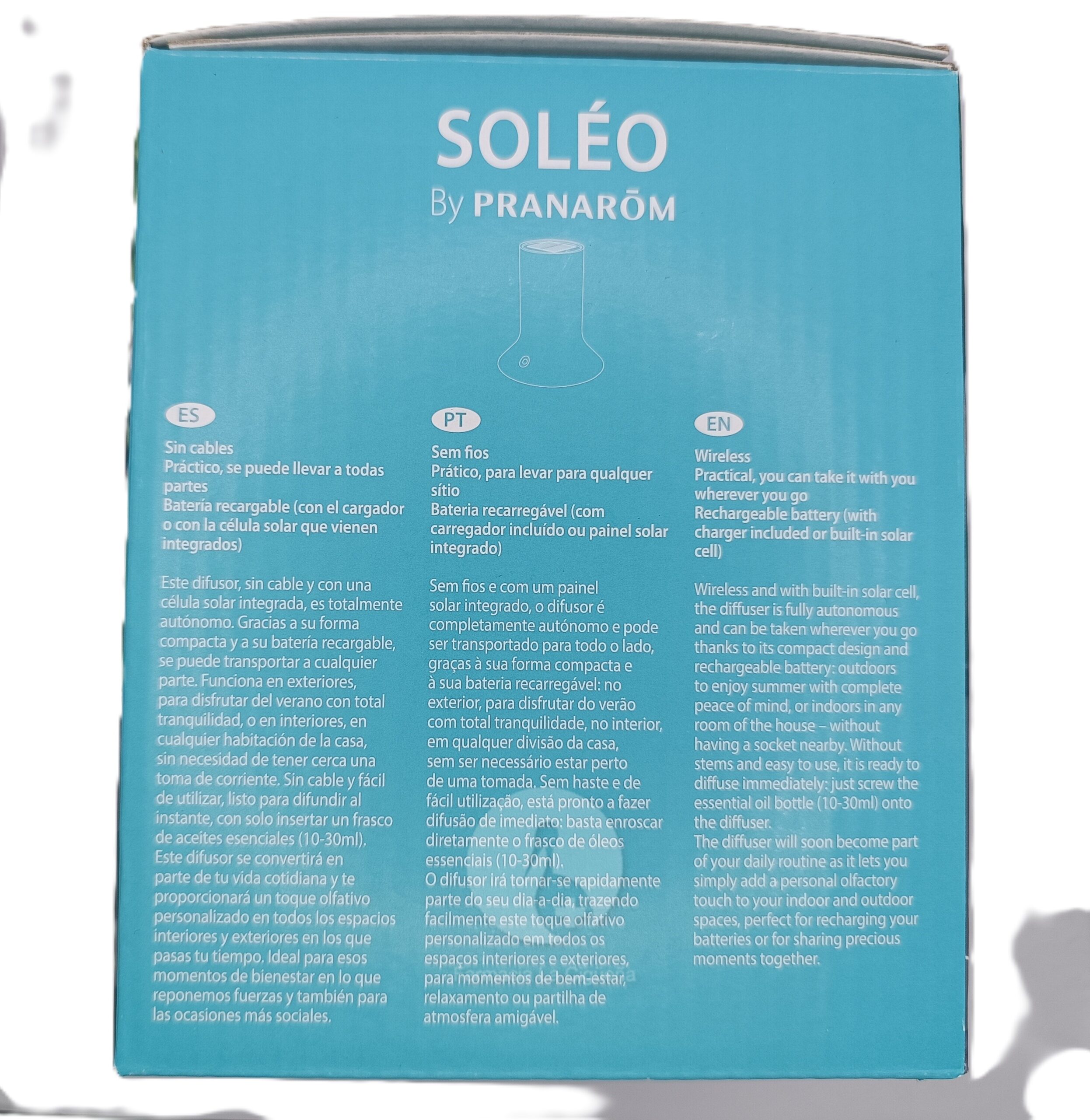 PRANAROM SOLEO AZUL DIFUSOR SOLAR Y PORTATIL