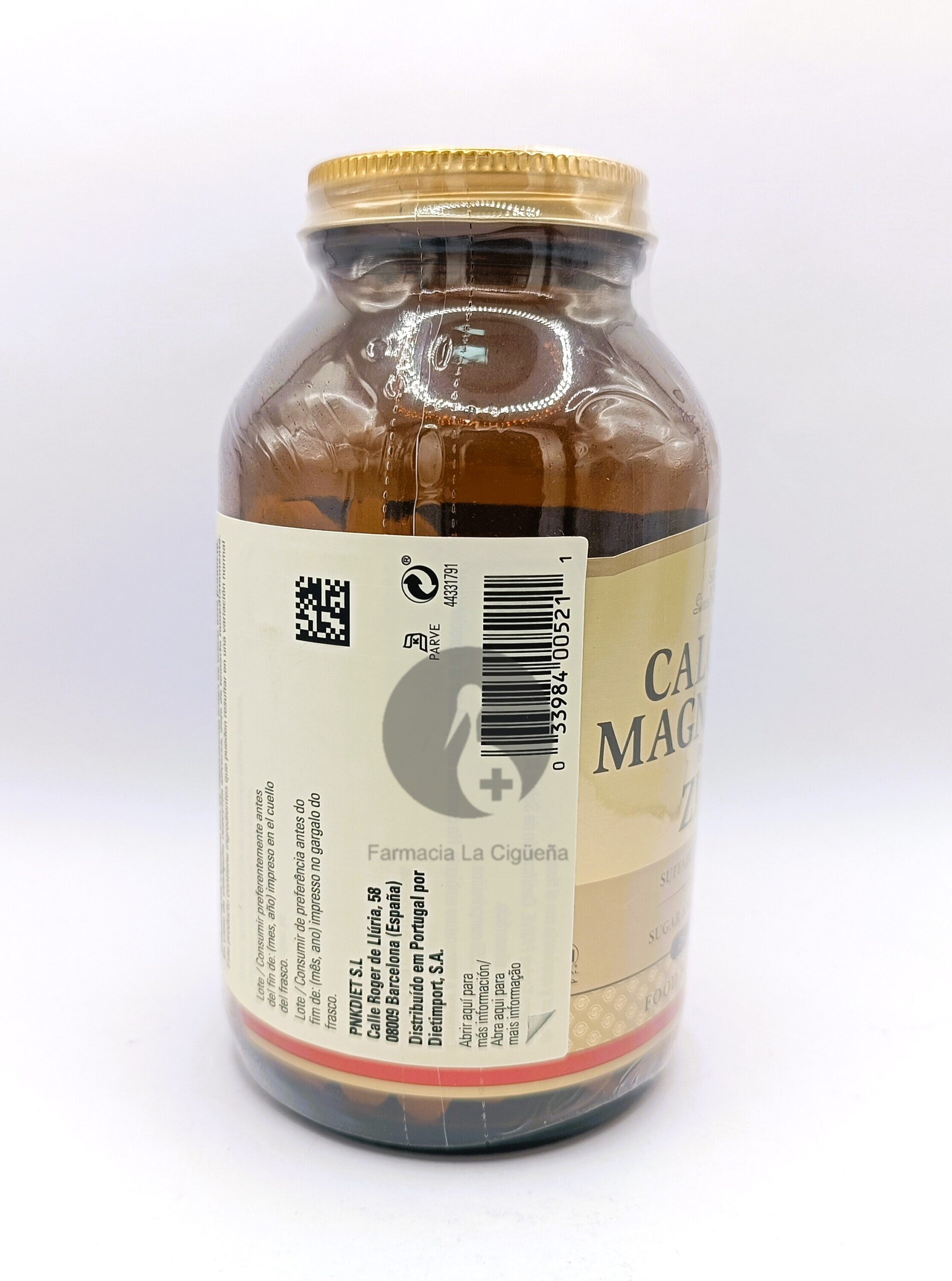 SOLGAR CALCIO MAGNESIO PLUS ZINC 250COMP