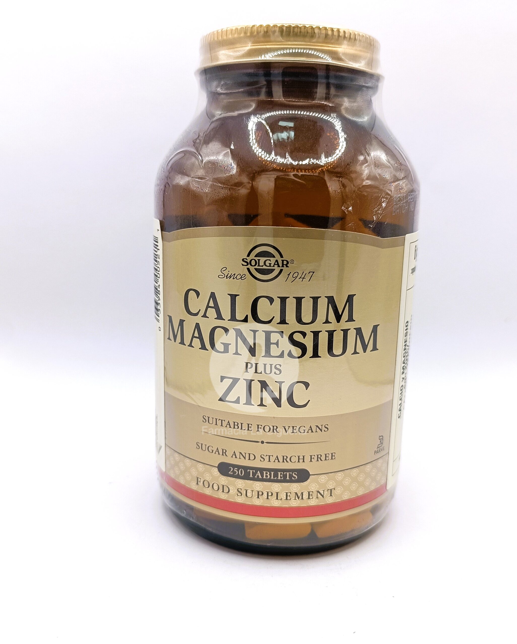 SOLGAR CALCIO MAGNESIO PLUS ZINC 250COMP