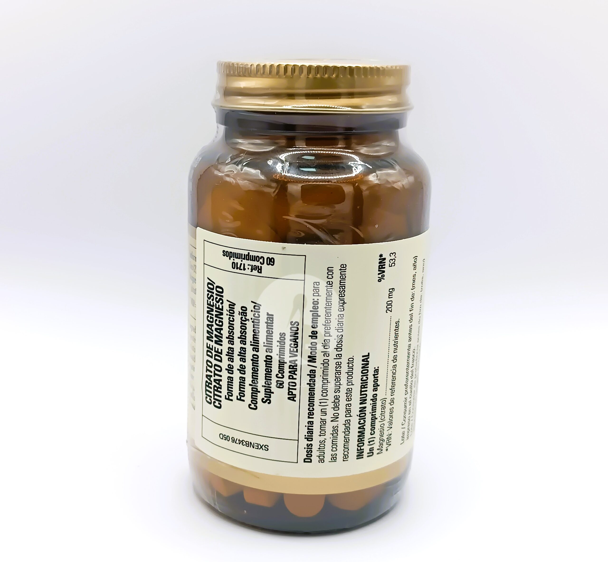 SOLGAR CITRATO DE MAGNESIO 60 COMPRIMIDOS