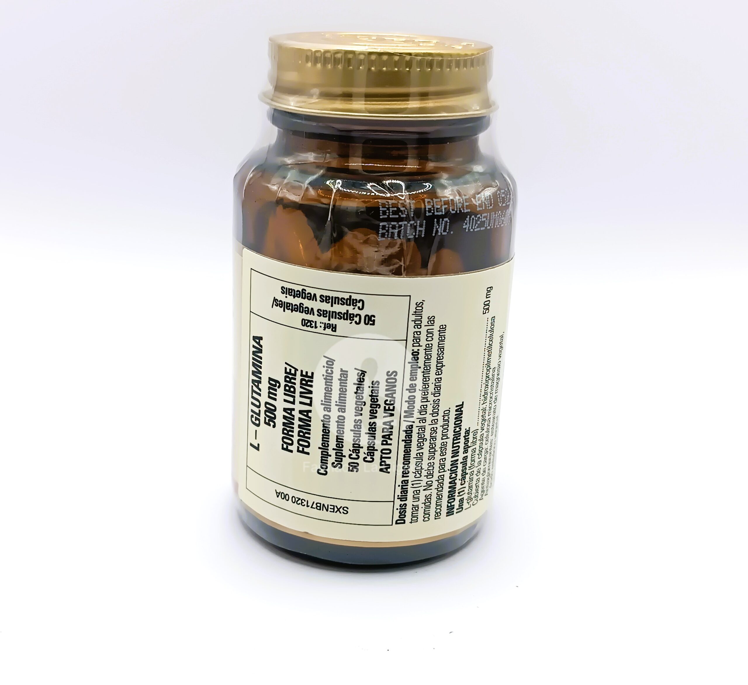 L-GLUTAMINA 500MG 50 VEGICAPS SOLGAR