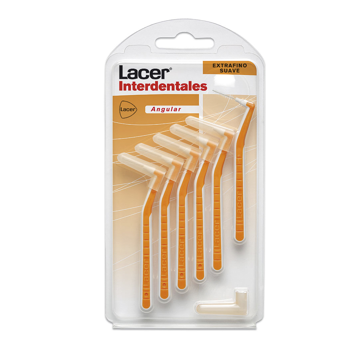 CEPILLO INTERDENTAL LACER EXTRAFINO SUAVE ANGULAR 6 UNIDADES