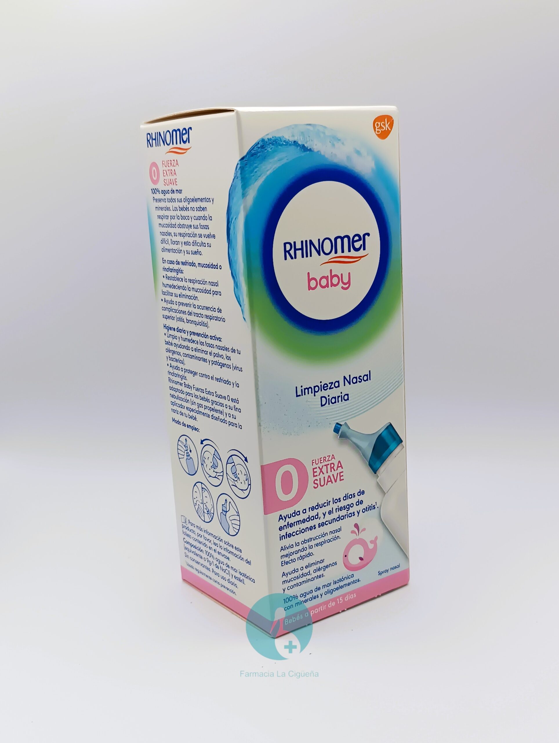 RHINOMER BABY LIMPIEZA NASAL F-0 EXTRA SUAVE ESTERIL 1 NEBULIZADOR 115 ML