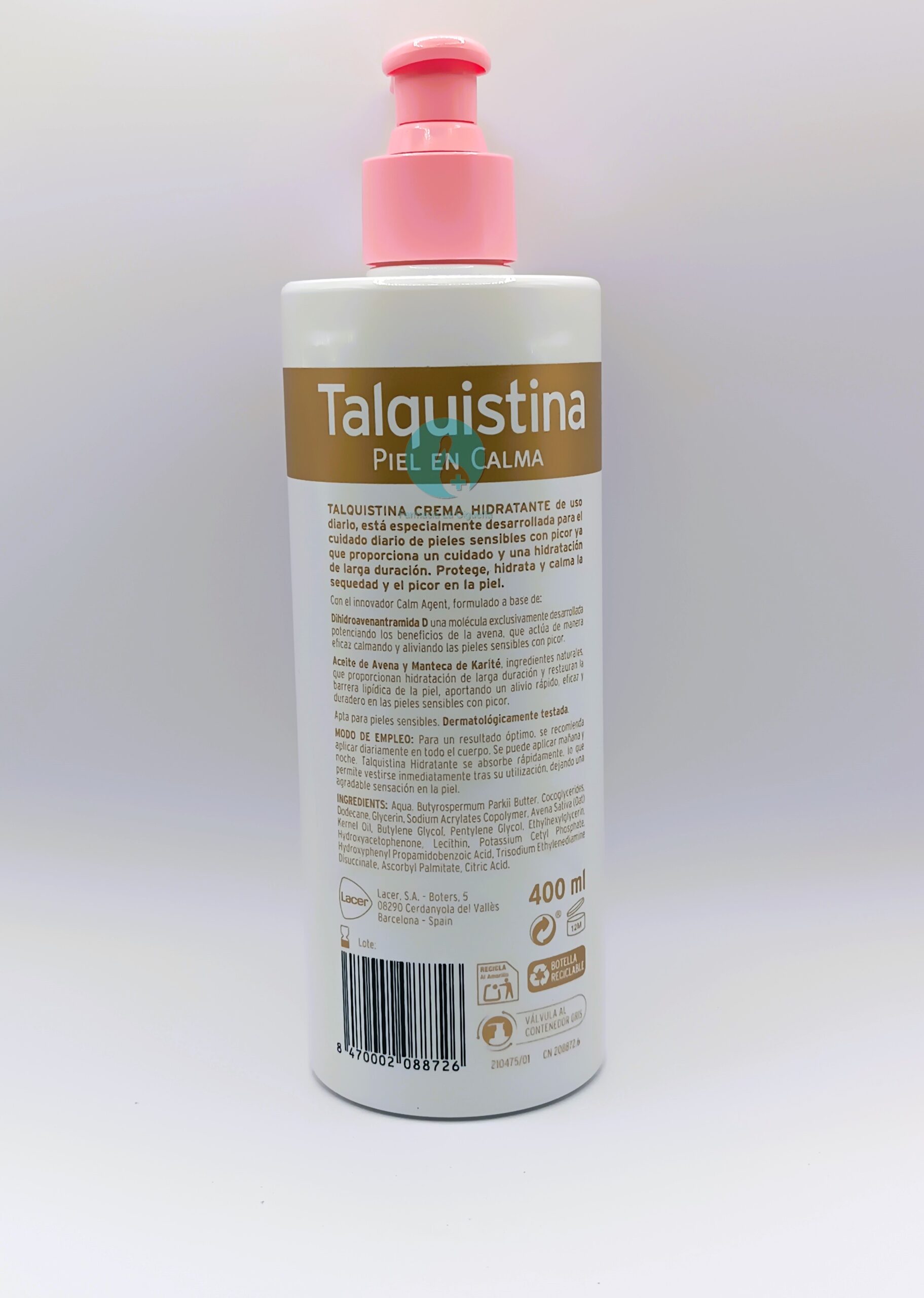 TALQUISTINA CREMA HIDRATANTE 1 ENVASE 400 ML