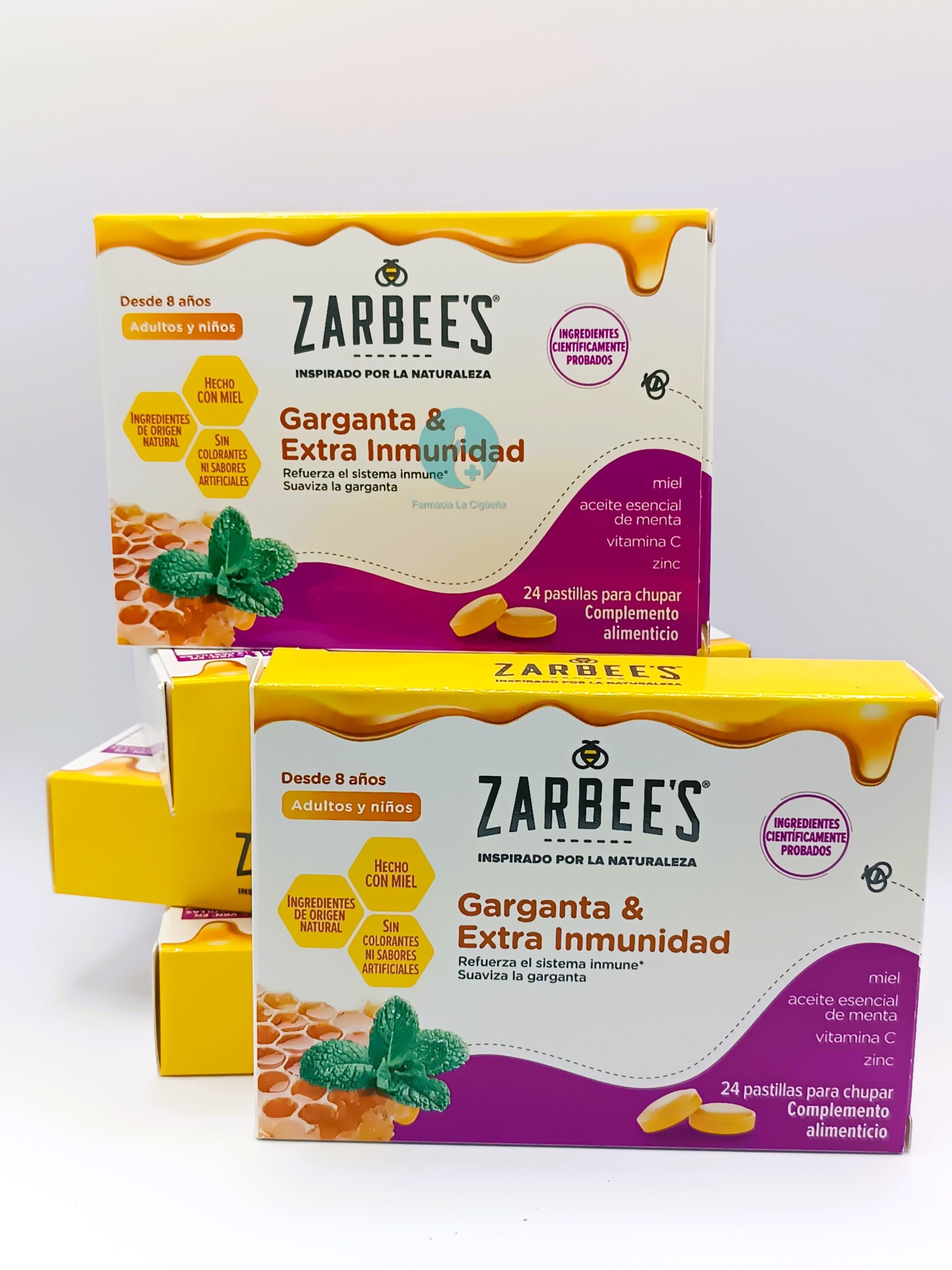 ZARBEES GARGANTA Y EXTRA INMUNIDAD 24 PASTILLAS PARA CHUPAR