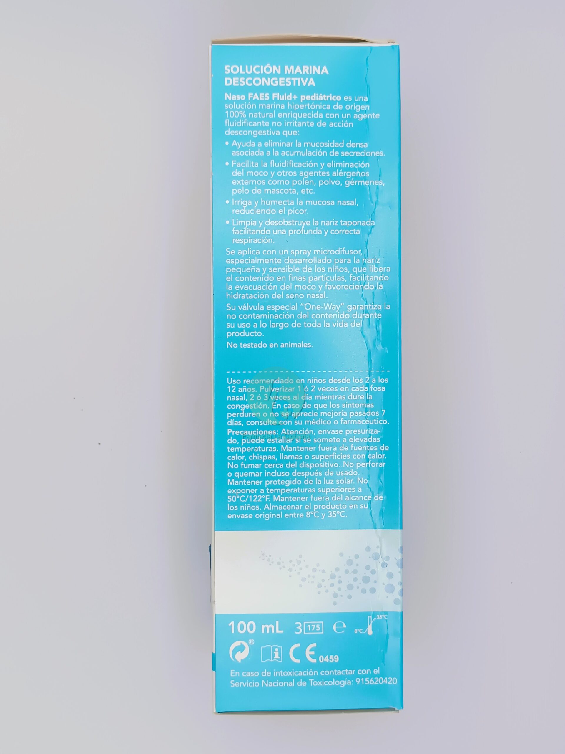 NASO FAES FLUID+ PEDIATRICO LIMPIEZA NASAL 1 ENVASE 100 ML