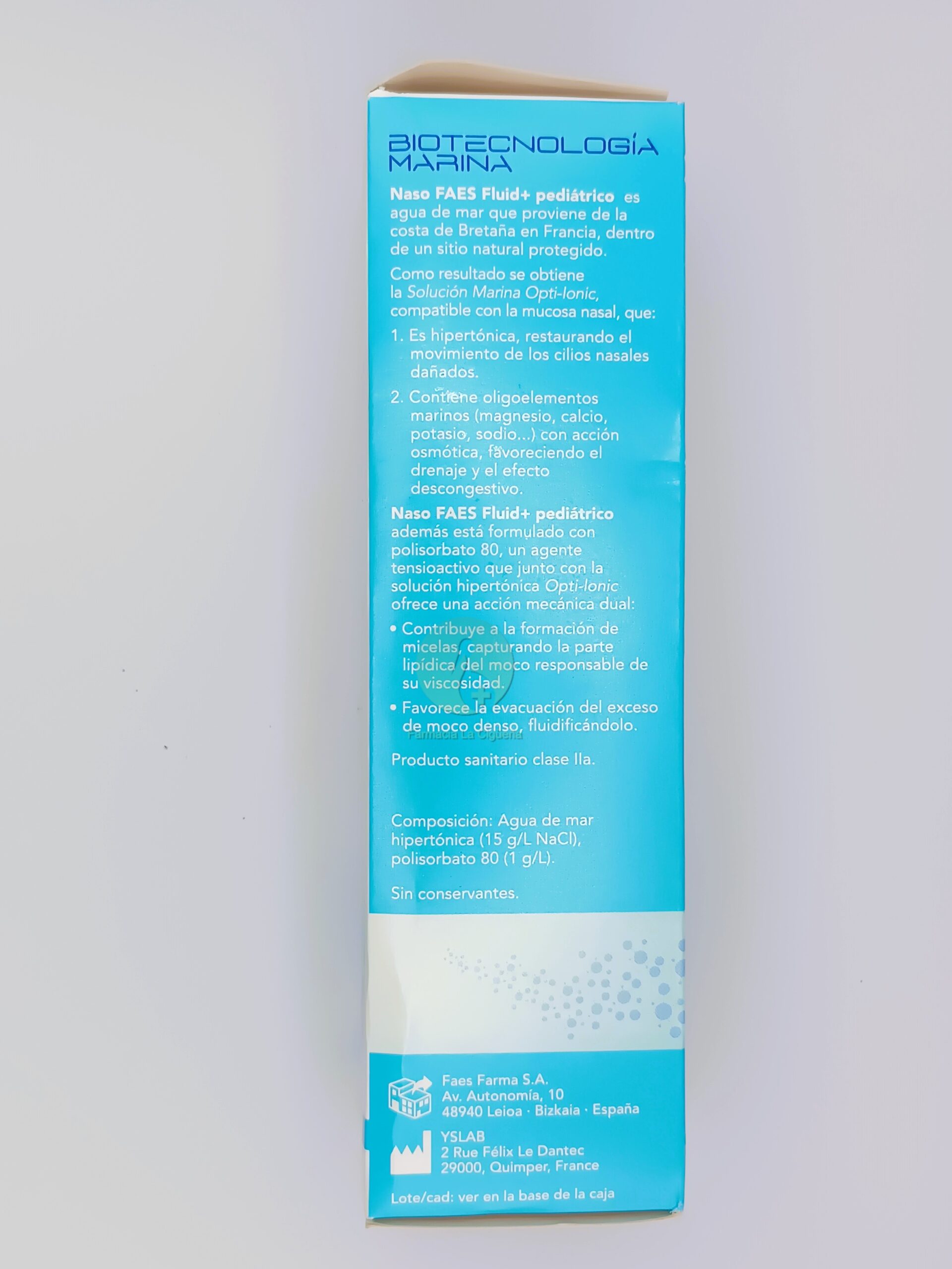 NASO FAES FLUID+ PEDIATRICO LIMPIEZA NASAL 1 ENVASE 100 ML