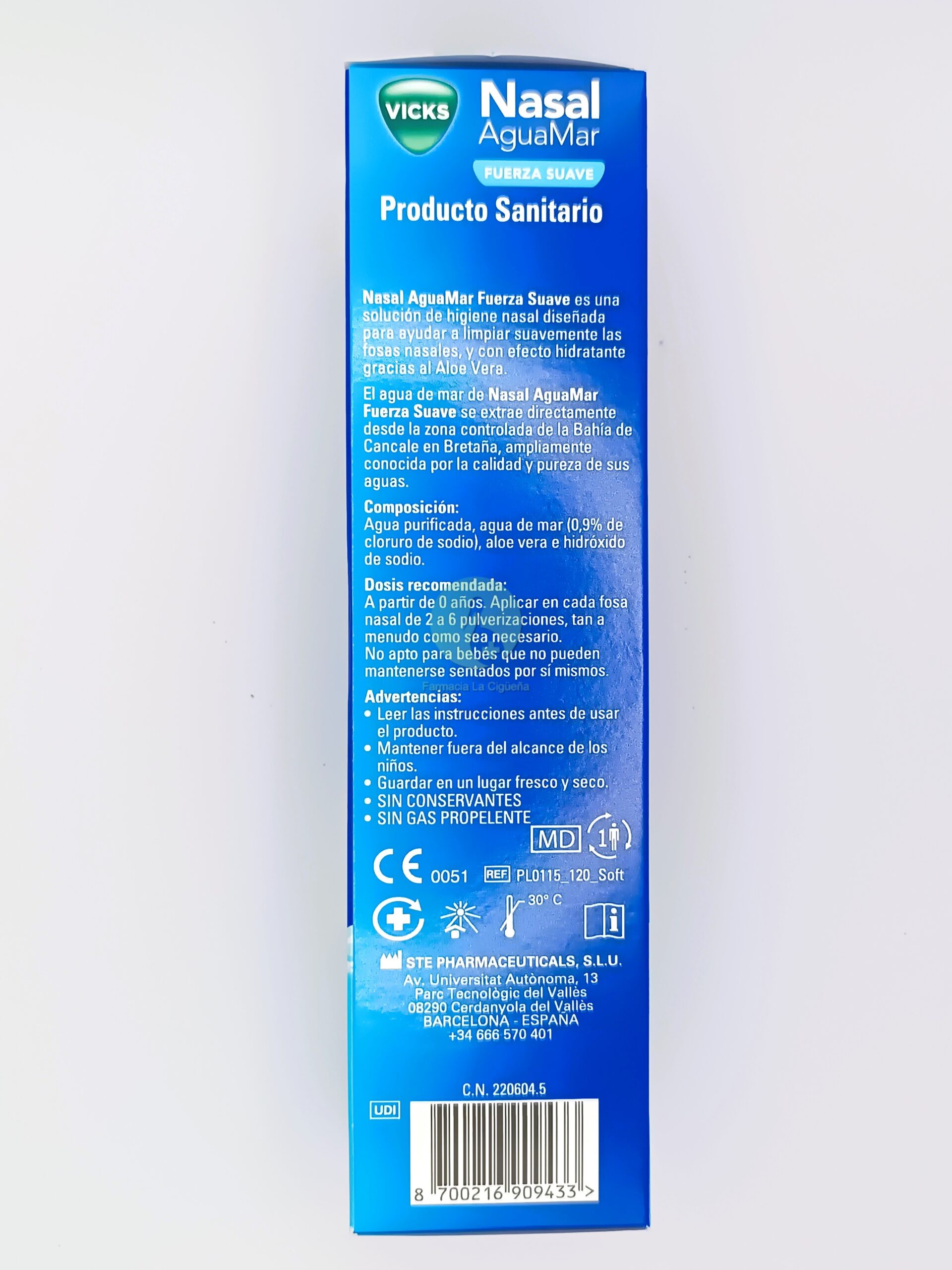 VICKS NASAL AGUAMAR SUAVE 120ML