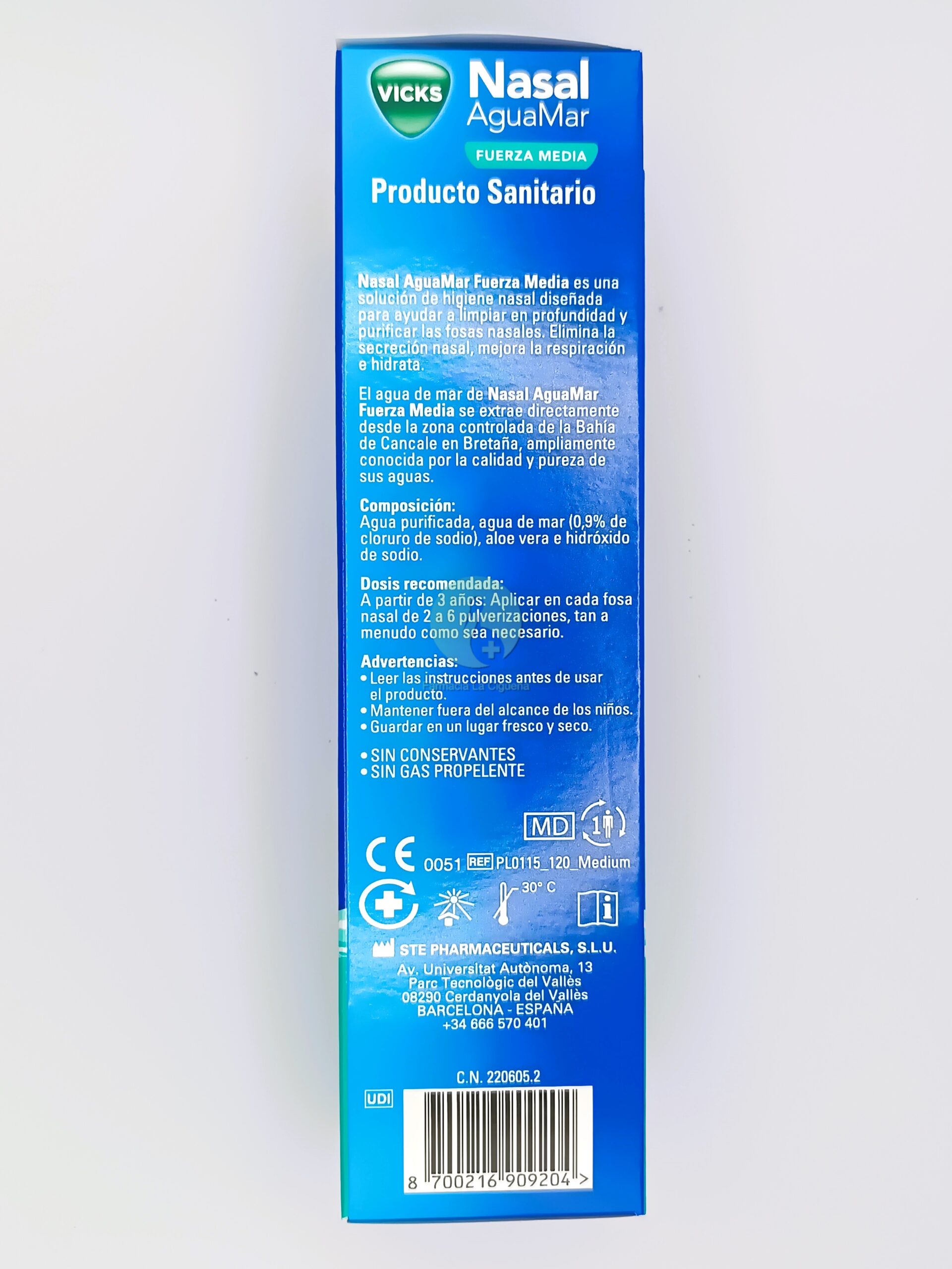 VICKS NASAL AGUAMAR MEDIO 120ML