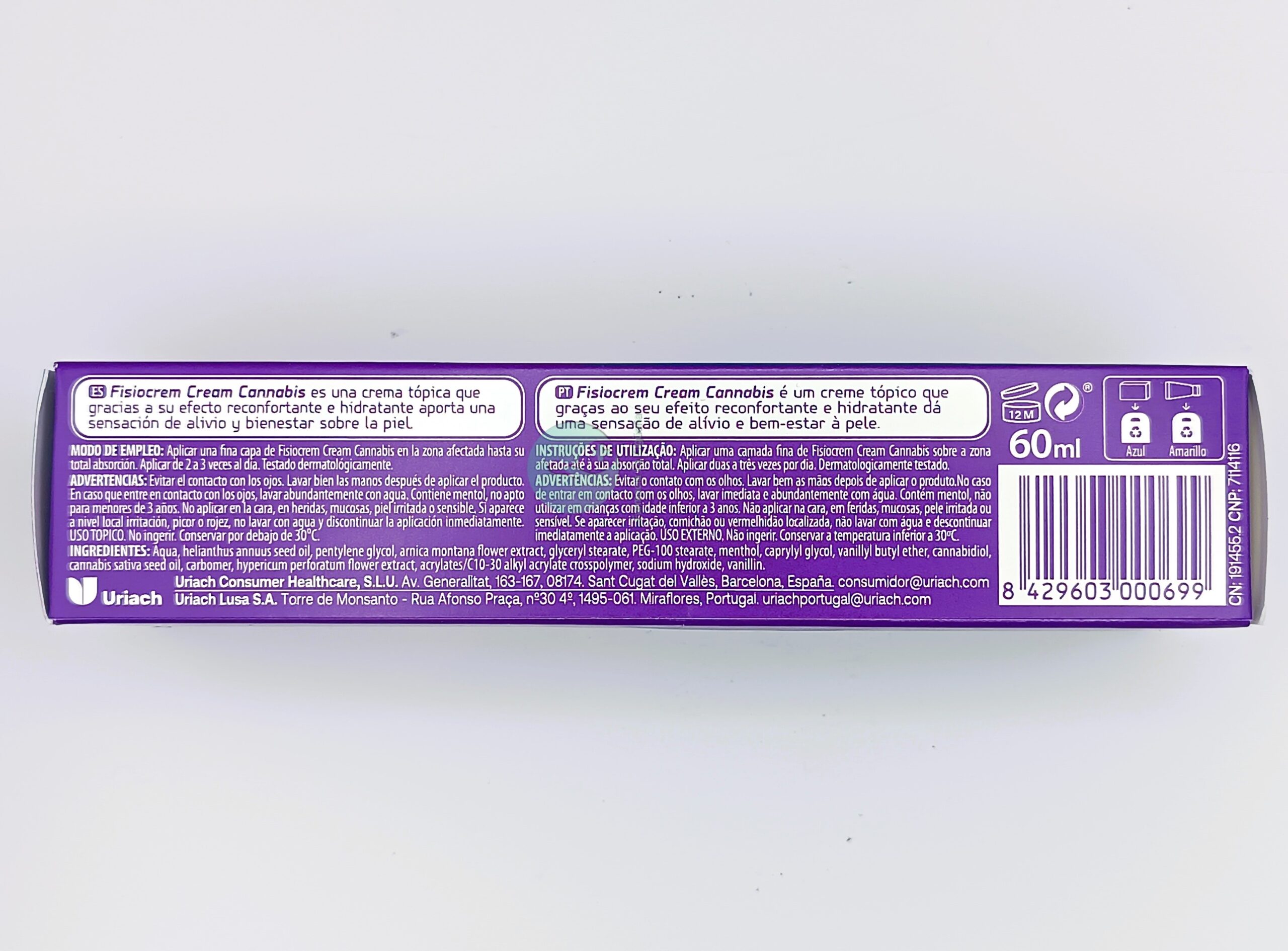 FISIOCREM CANNABIS 1 TUBO 60 ML