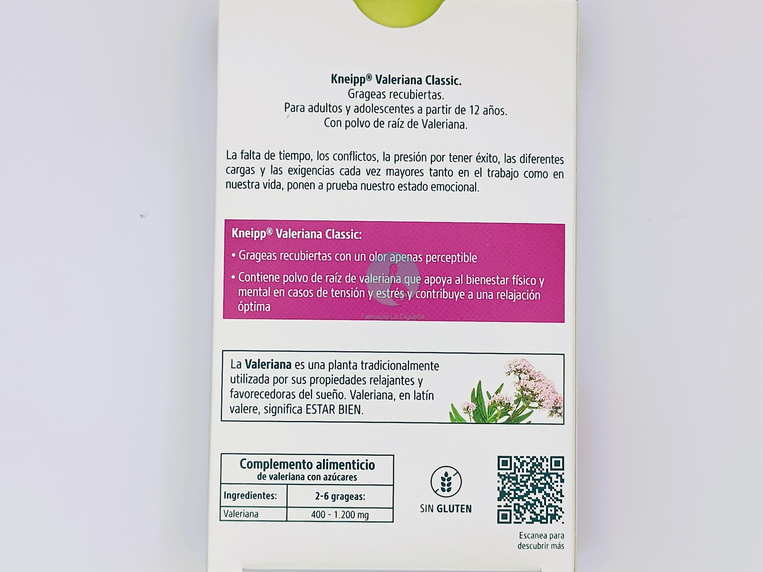 KNEIPP VALERIANA CLASSIC 60 GRAGEAS