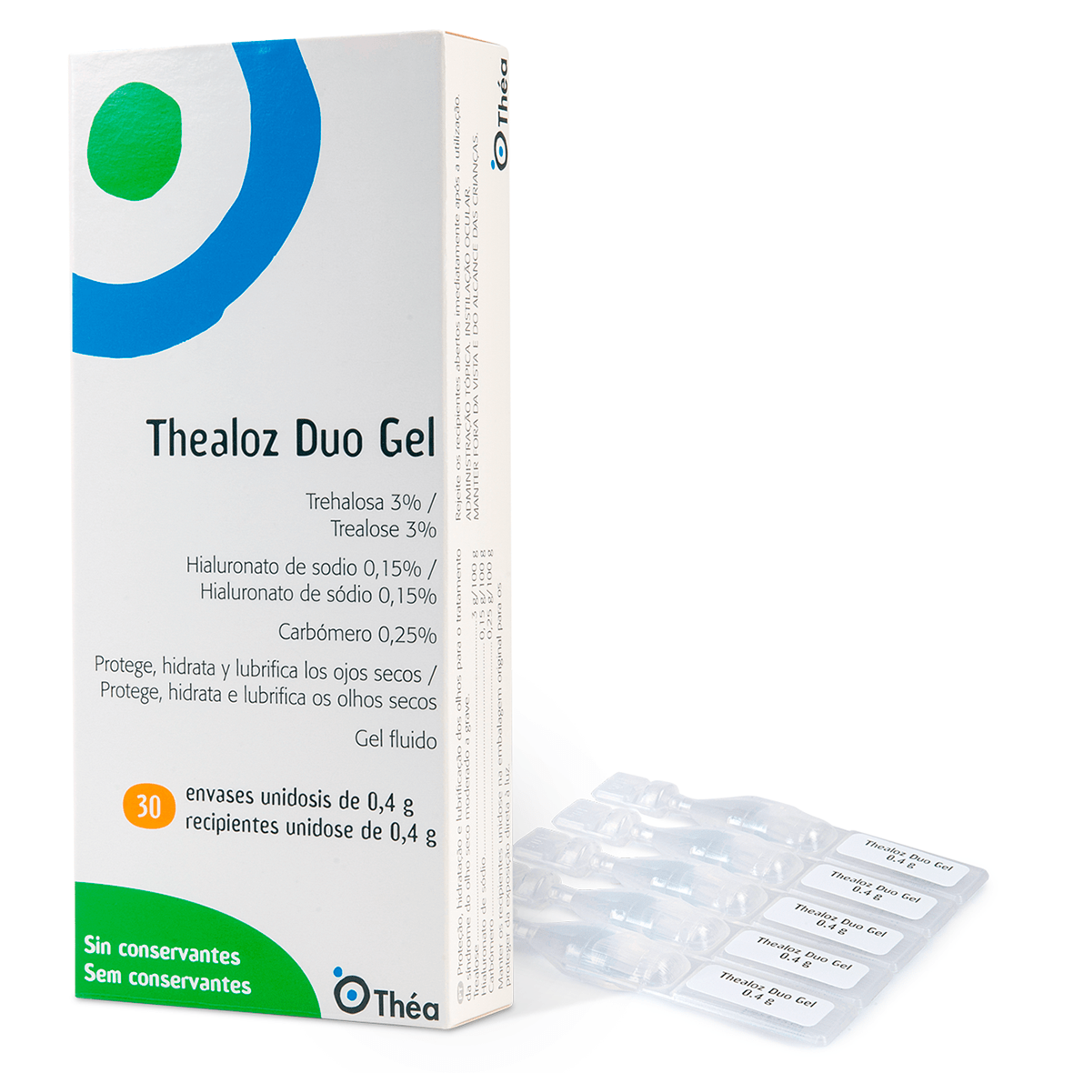 THEALOZ DUO GEL ESTERIL UNIDOSIS 30 UNIDOSIS 0,4 ML