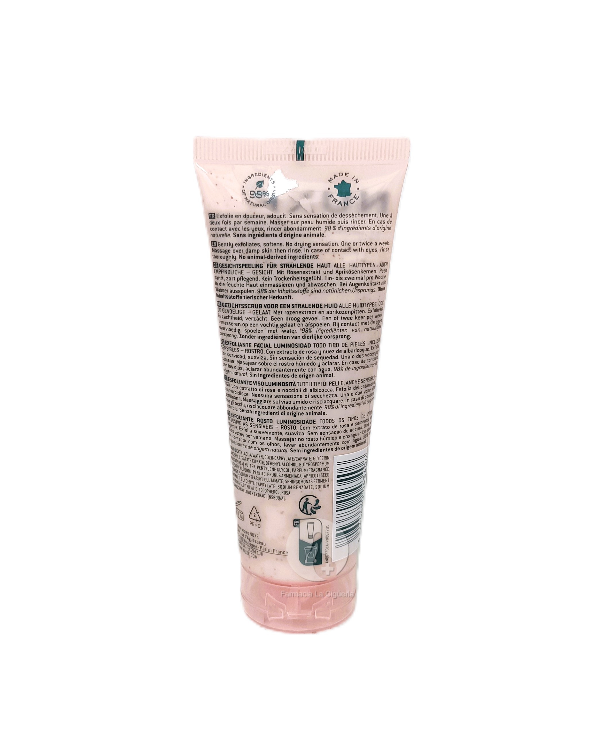 VERY ROSE EXFOLIANTE FACIAL LUMINOSIDAD 1 TUBO 75 ML