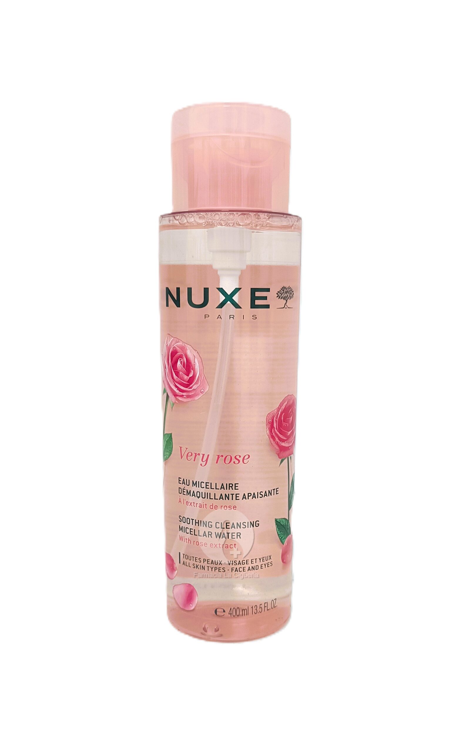 NUXE AGUA MICELAR CALMANTE 3 EN 1 TODAS LAS PIELES 1 ENVASE 400 ML MAXI FORMATO