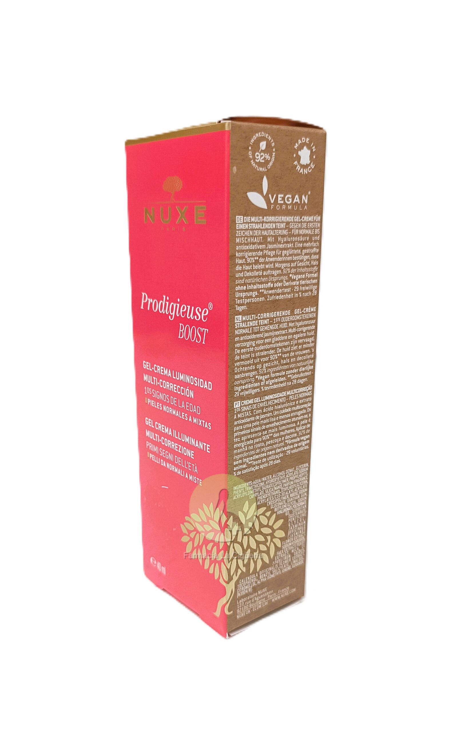 PRODIGIEUSE BOOST GEL-CREMA LUMINOSIDAD MULTI-CORRECCION 1 TUBO 40 ML