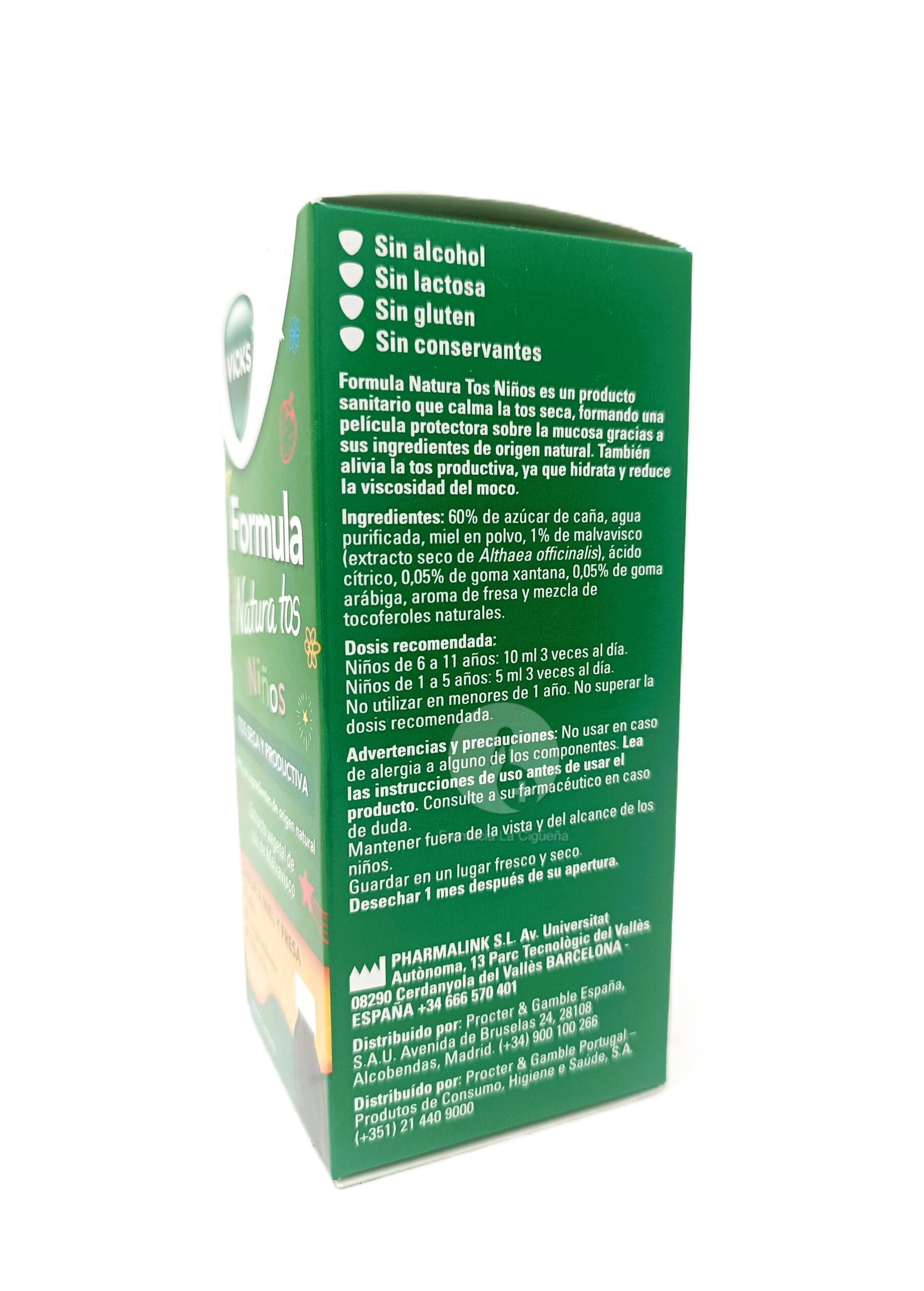 FORMULA NATURA TOS NIÑOS 1 FRASCO 140 ML SABOR MIEL Y FRESA