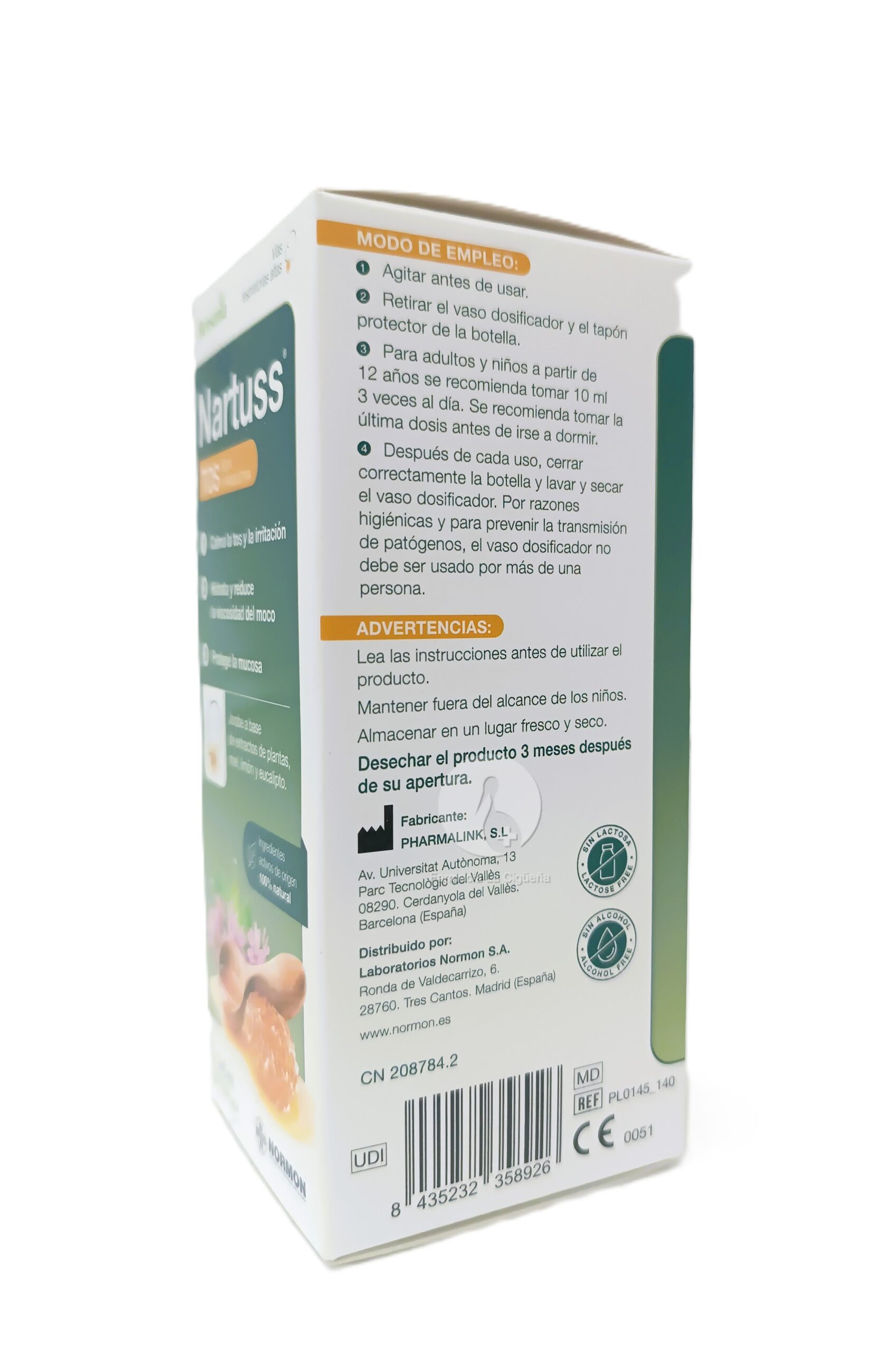 BENSANIA NARTUSS TOS SECA Y PRODUCTIVA 1 BOTELLA 140 ML