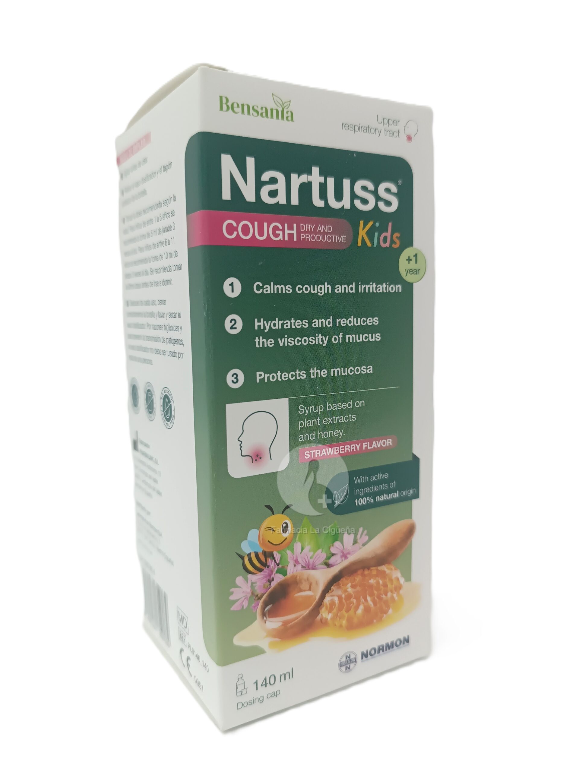 BENSANIA NARTUSS KIDS TOS SECA Y PRODUCTIVA 1 BOTELLA 140 ML