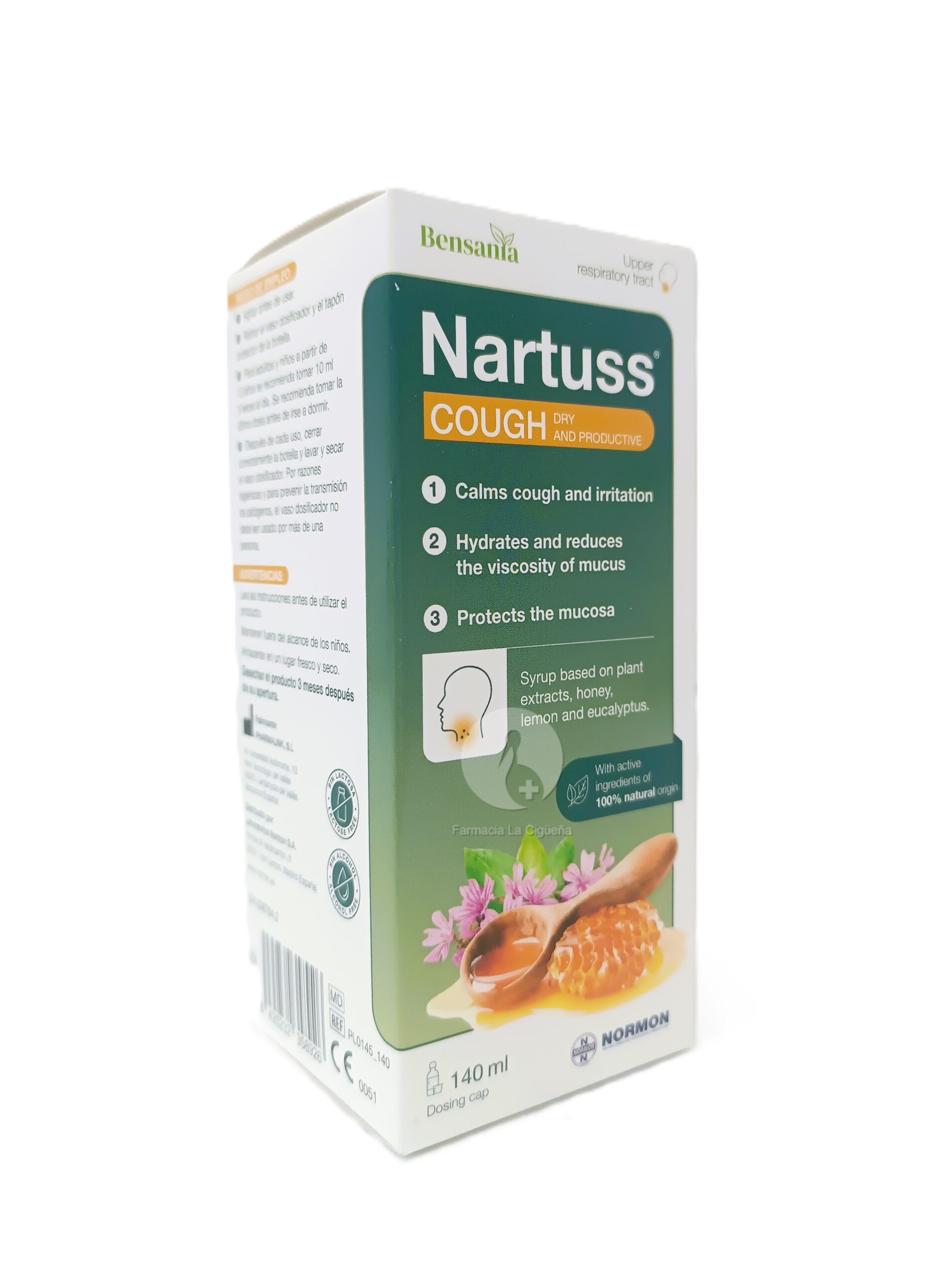 BENSANIA NARTUSS TOS SECA Y PRODUCTIVA 1 BOTELLA 140 ML