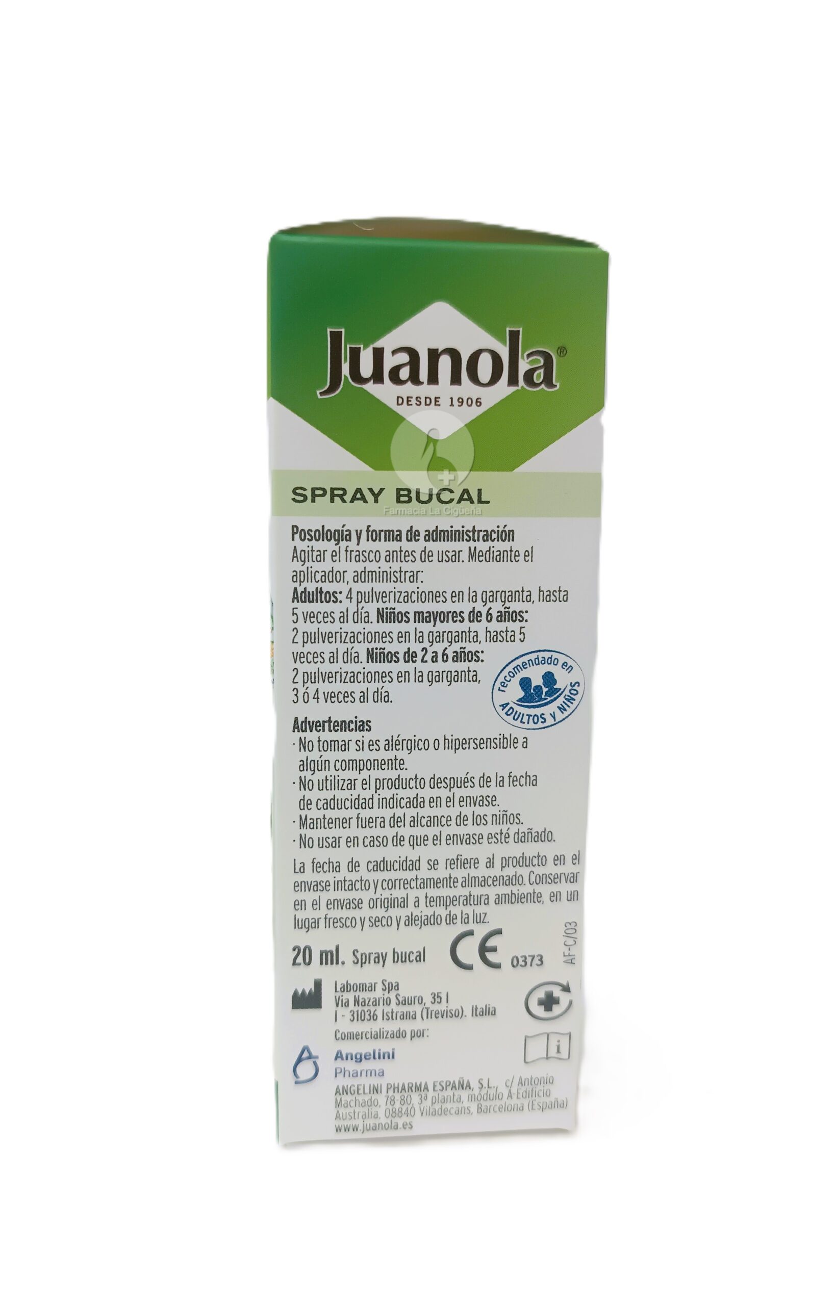 JUANOLA TOS SPRAY BUCAL 1 ENVASE 120 ML SABOR MIEL MENTOLADA