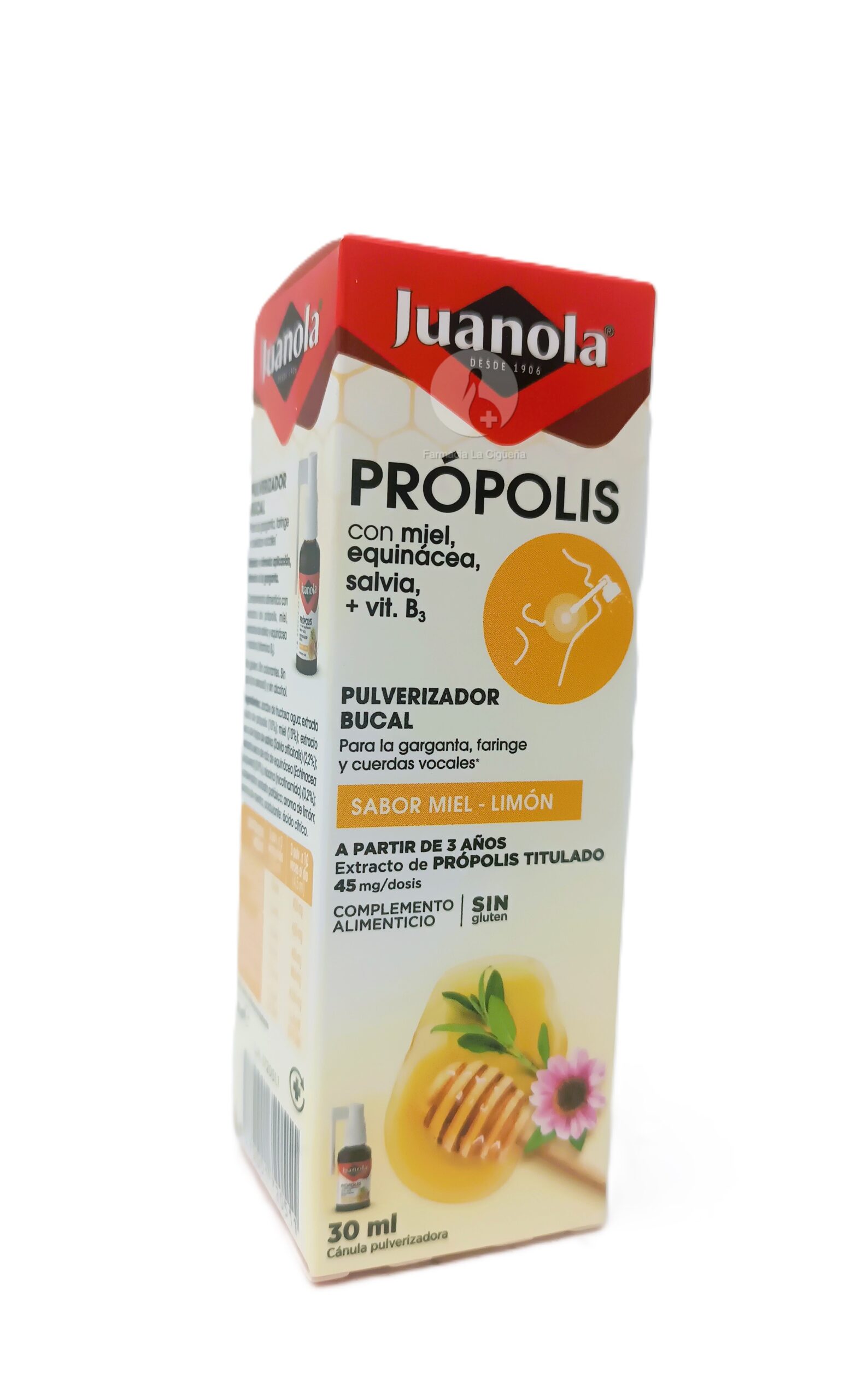 JUANOLA PROPOLIS PULVERIZADOR BUCAL 1 ENVASE 30 ML SABOR MIEL LIMON