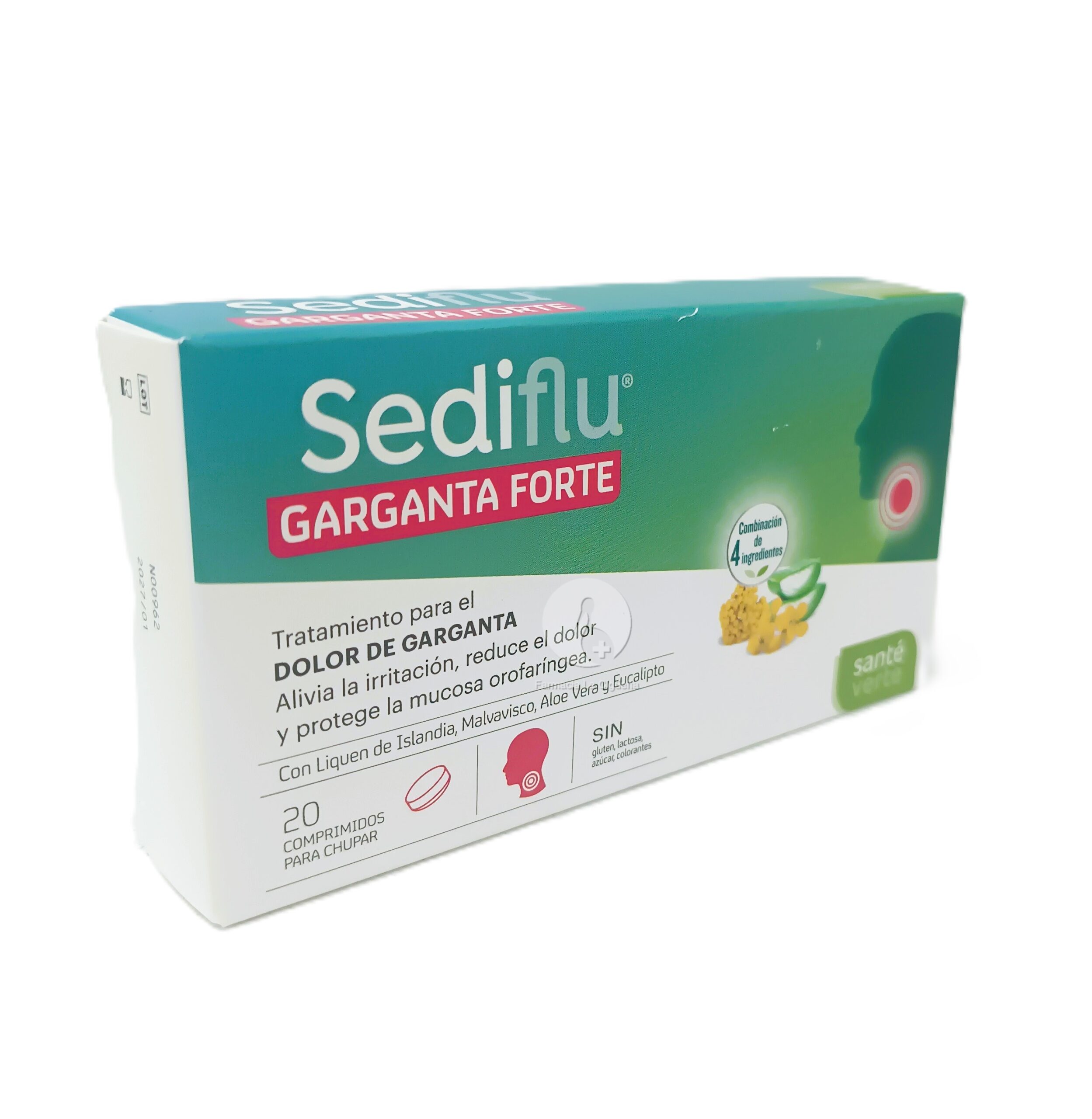 SANTE VERTE SEDIFLU GARGANTA FORTE 20 COMPRIMIDOS PARA CHUPAR