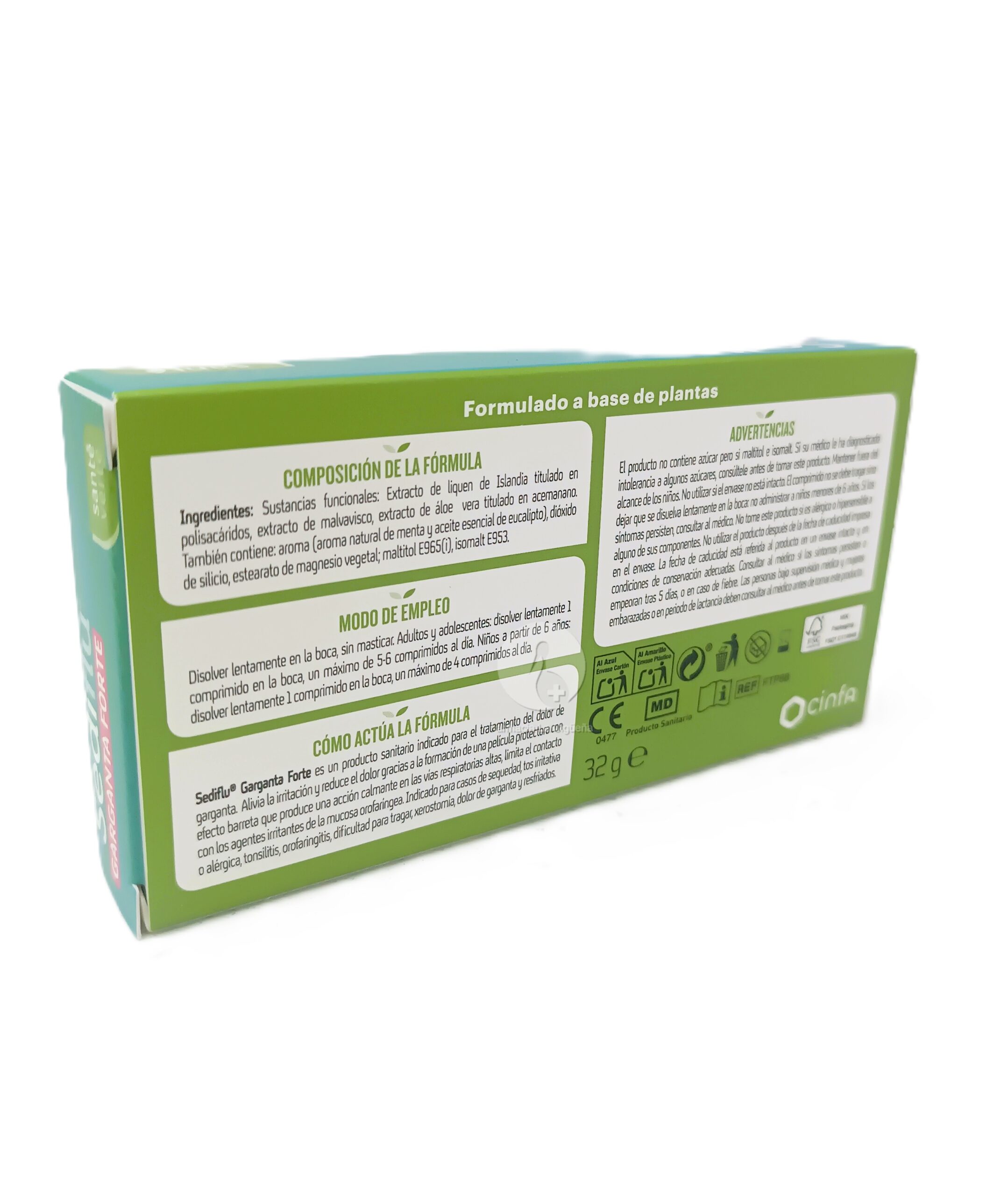 SANTE VERTE SEDIFLU GARGANTA FORTE 20 COMPRIMIDOS PARA CHUPAR