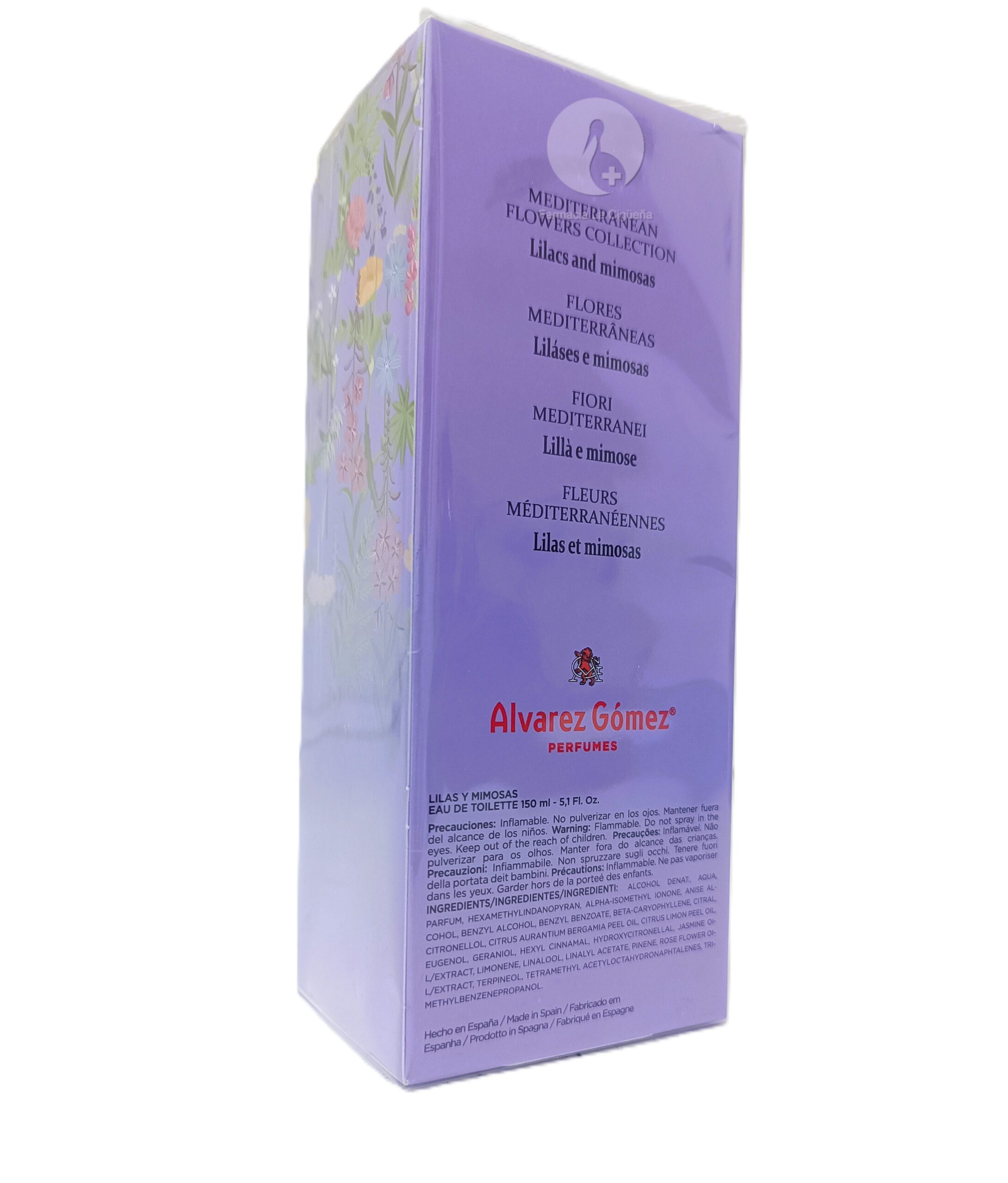FLORES MEDITERRANEAS ALVAREZ GOMEZ 1 SPRAY 150 ML AROMA LILAS Y MIMOSAS