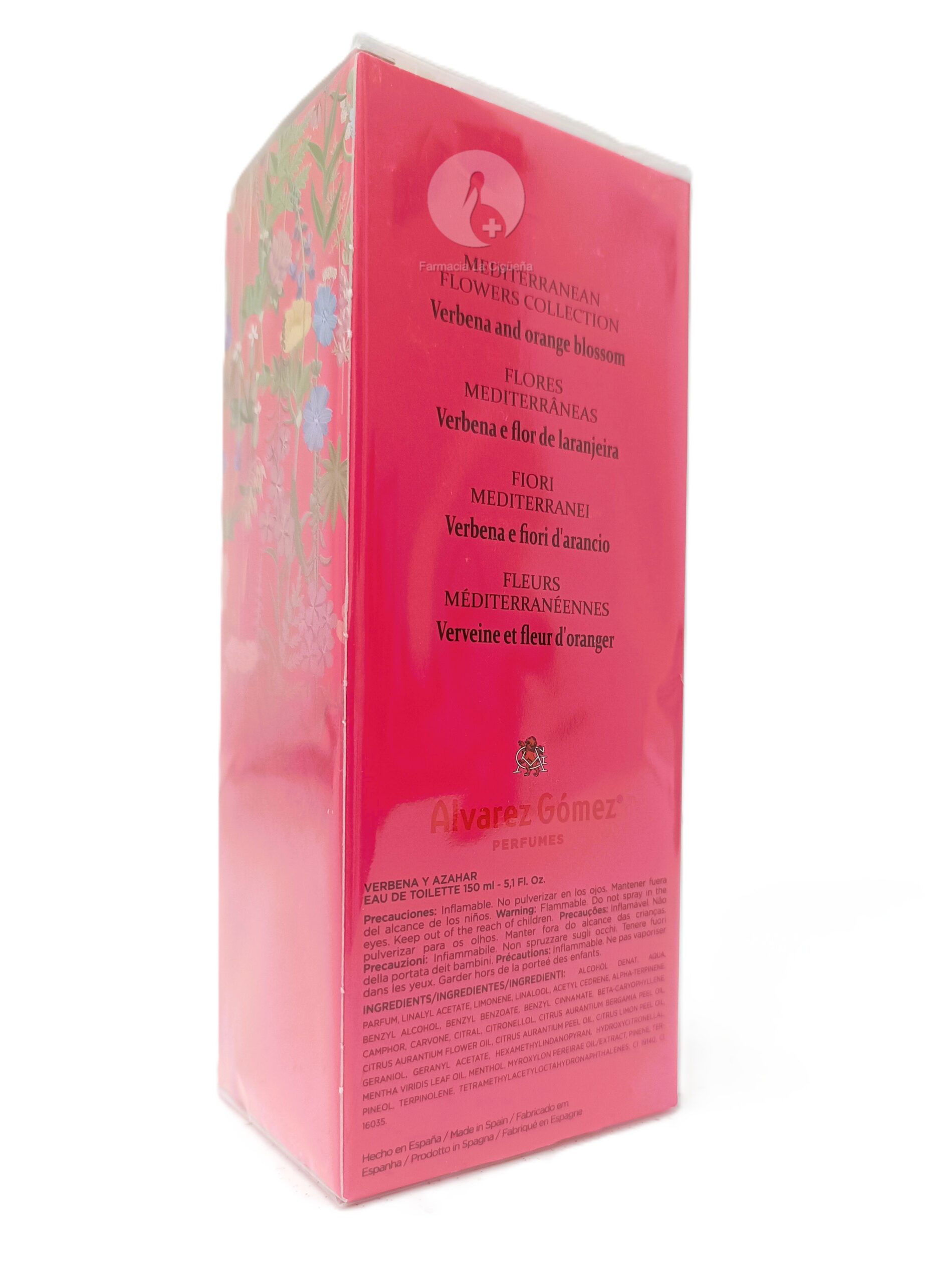FLORES MEDITERRANEAS ALVAREZ GOMEZ 1 SPRAY 150 ML AROMA VERBENA Y AZAHAR