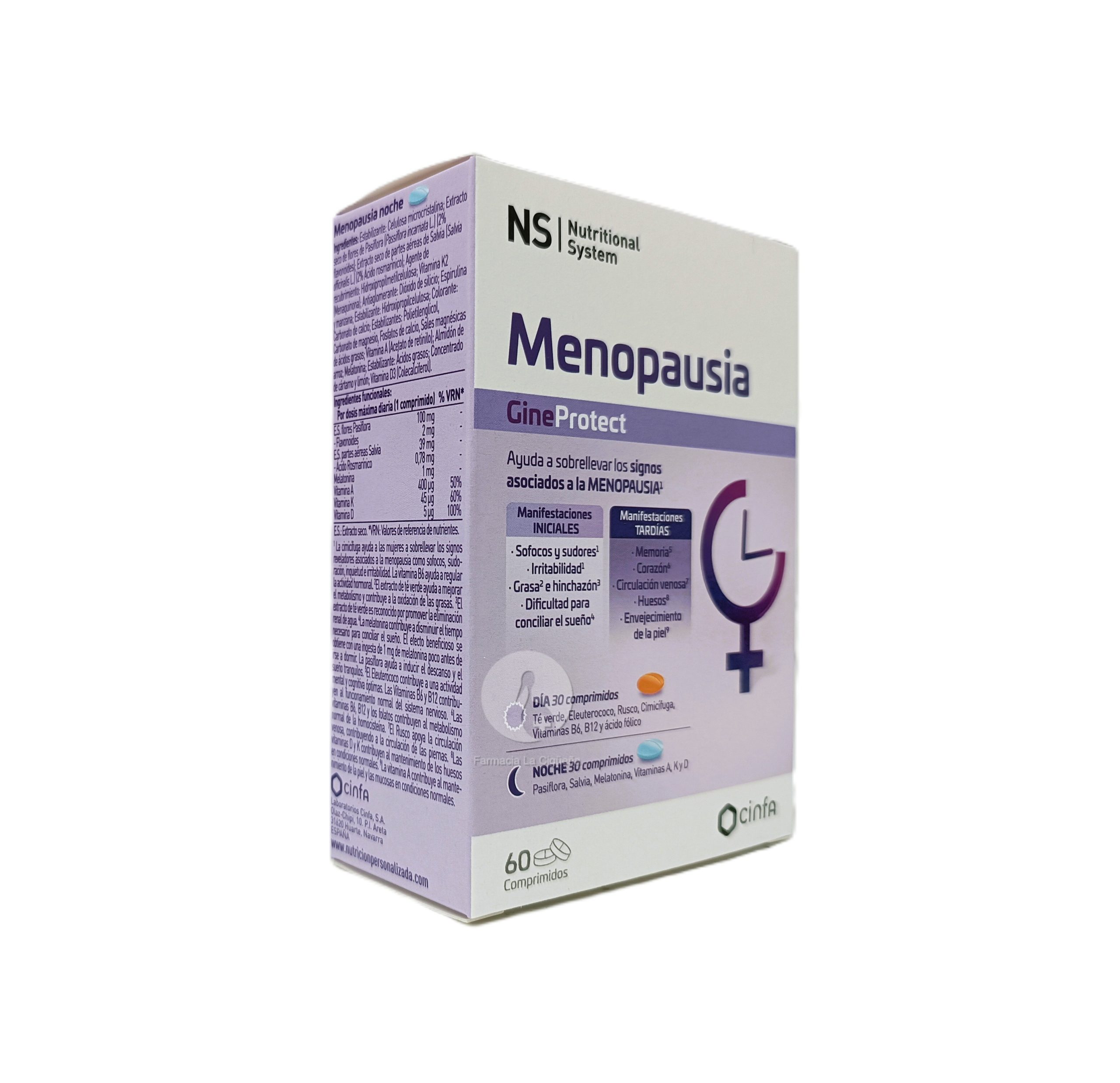 NS GINEPROTECT MENOPAUSIA DIA Y NOCHE 60 COMPRIMIDOS