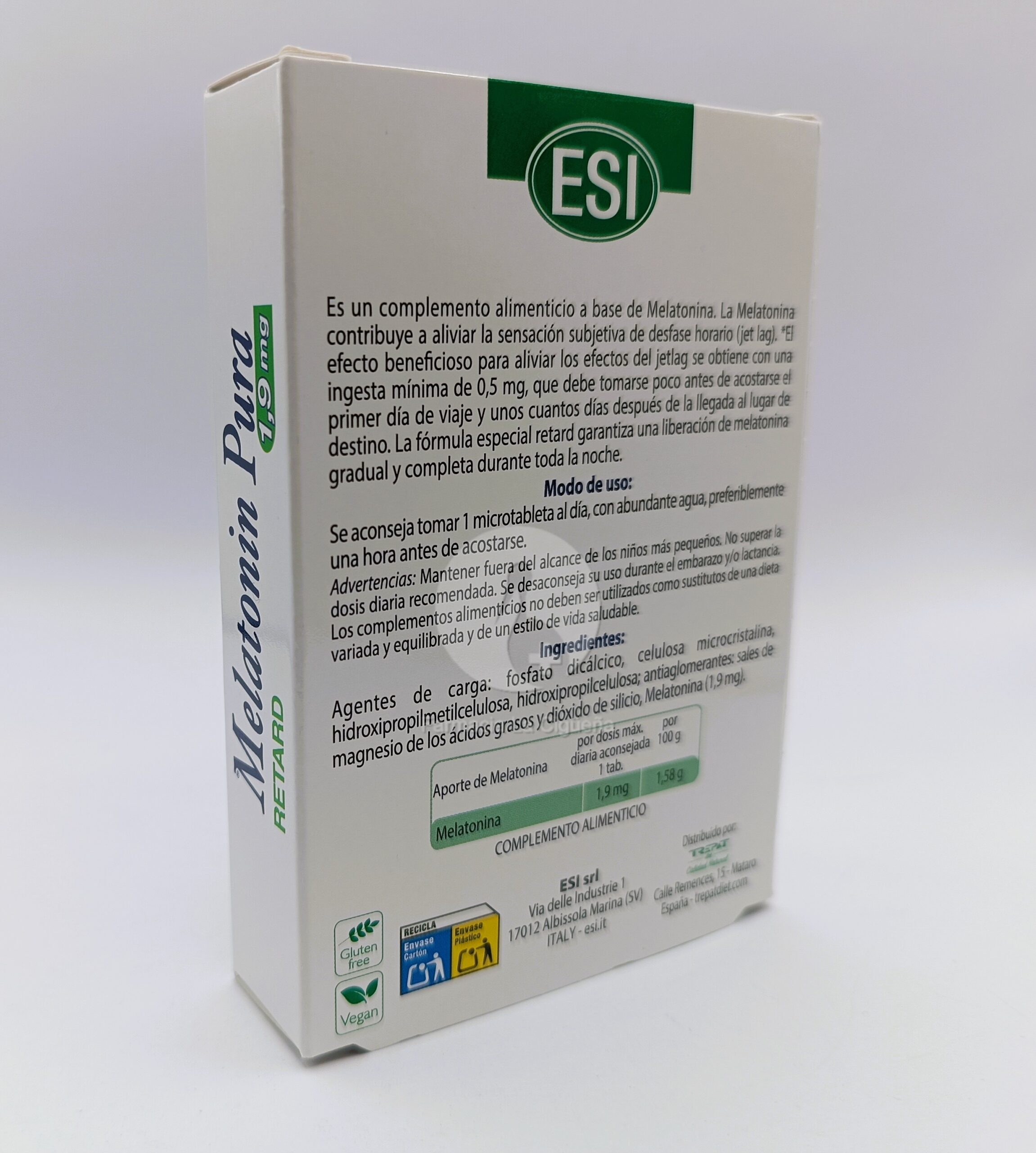 MELATONIN RETARD PURA ESI 1,90 MG 60 TABLETAS