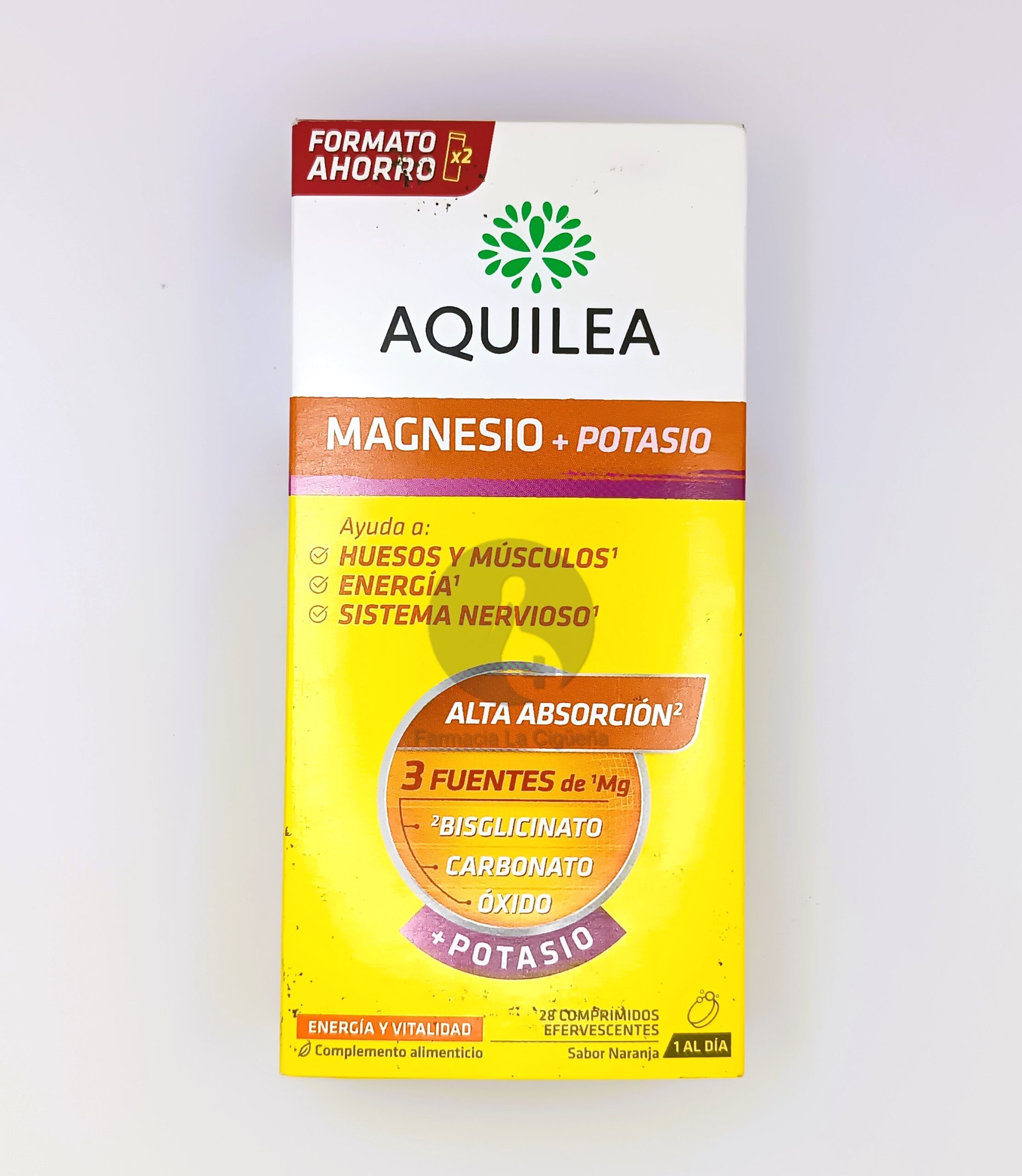 AQUILEA MAGNESIO+ POTASIO 28 COMPRIMIDOS EFERVESCENTES SABOR NARANJA