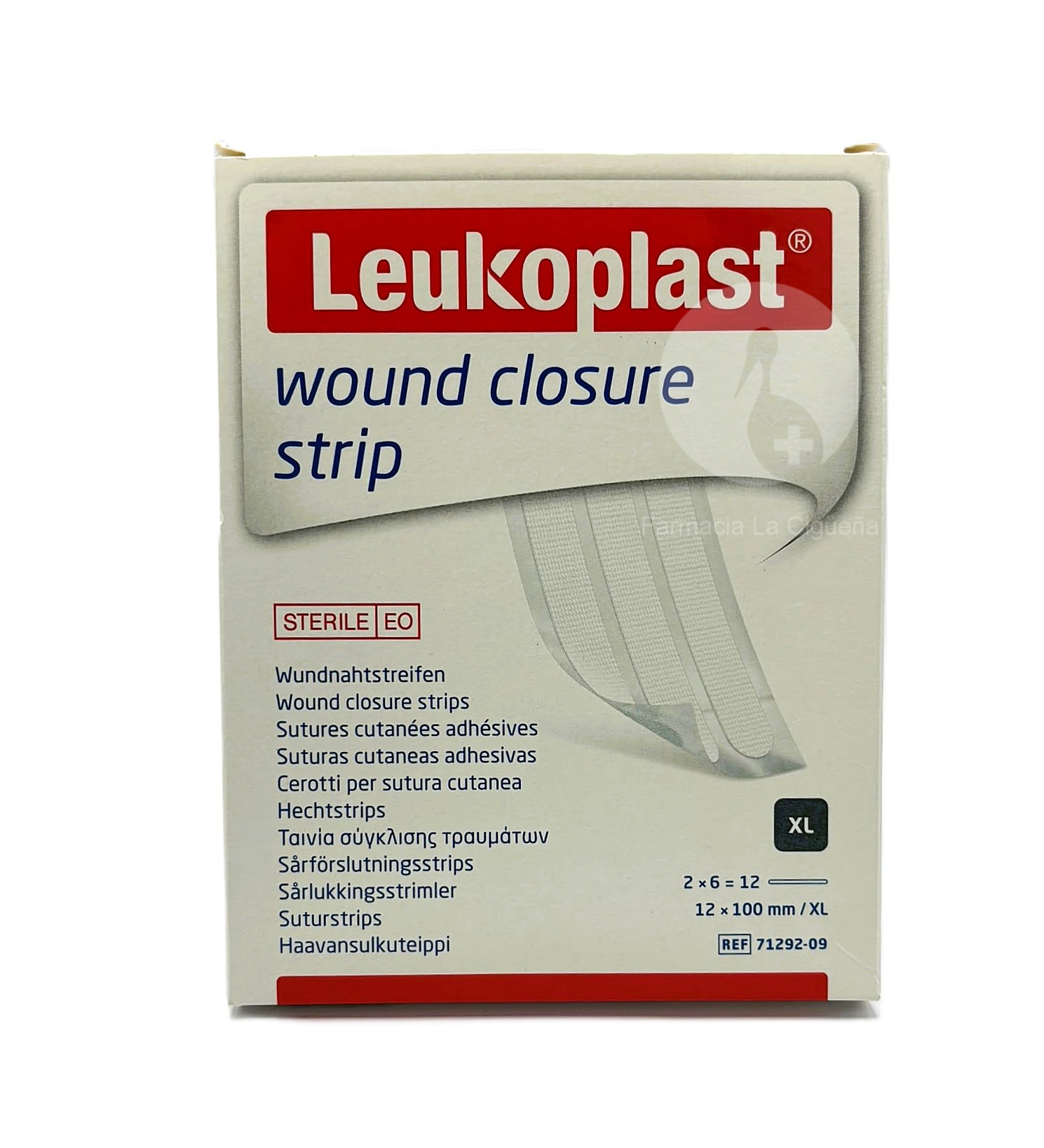 LEUKOSAN STRIP SUTURA CUTANEA ESTERIL TIRA 100 MM  X 12 MM 12 TIRAS