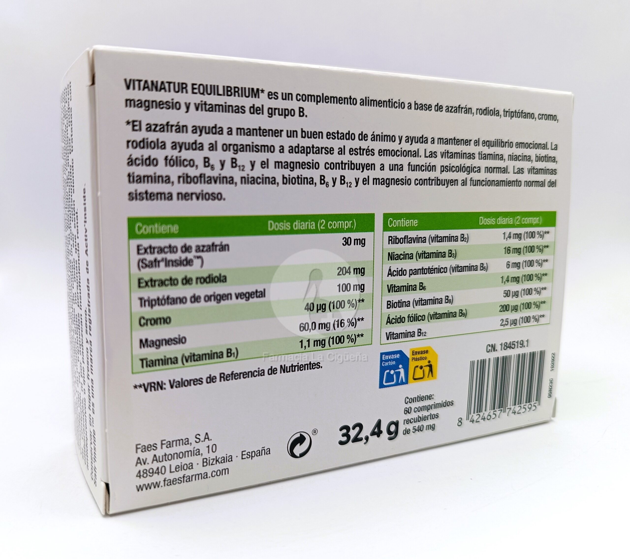 VITANATUR EQUILIBRIUM 60 COMPRIMIDOS