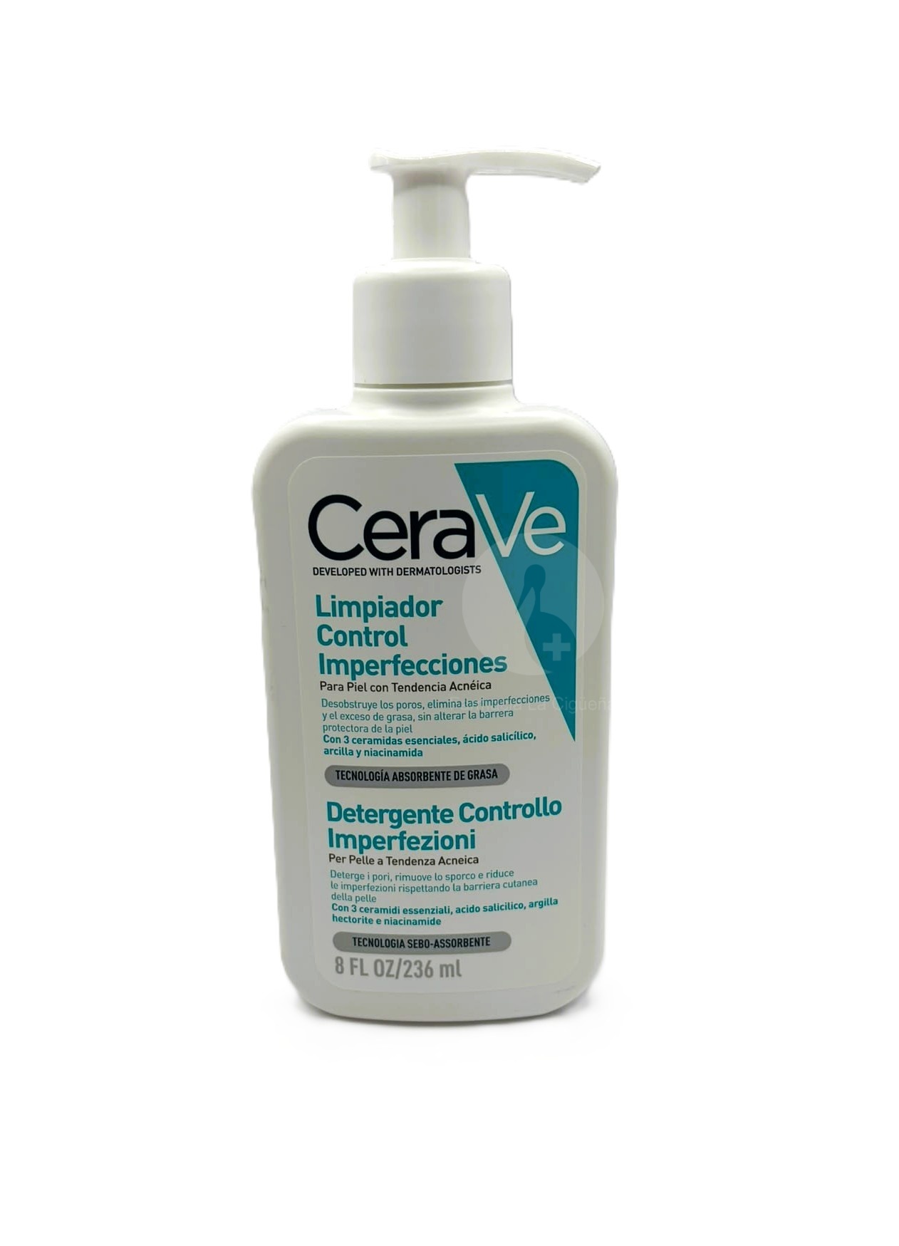 LIMPIADOR CONTROL IMPERFECCIONES CERAVE 1 ENVASE 236 ML