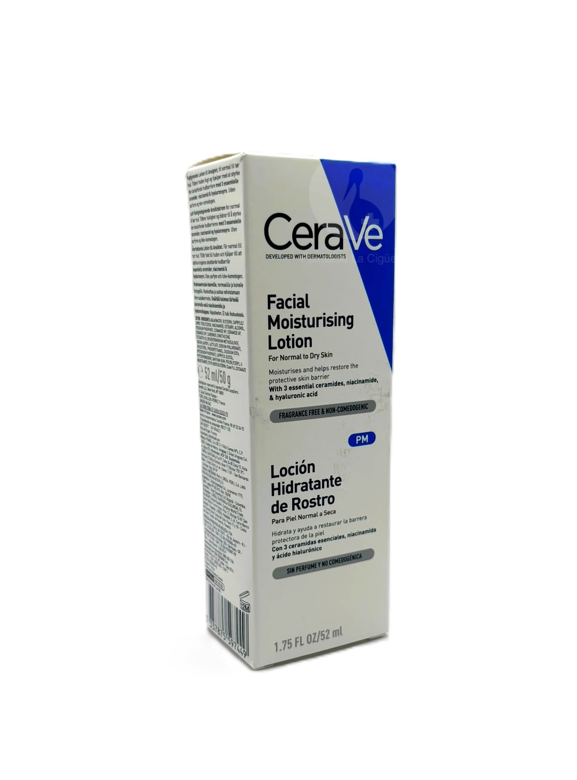 LOCION HIDRATANTE DE ROSTRO PIEL NORMAL CERAVE 1 ENVASE 52 ML