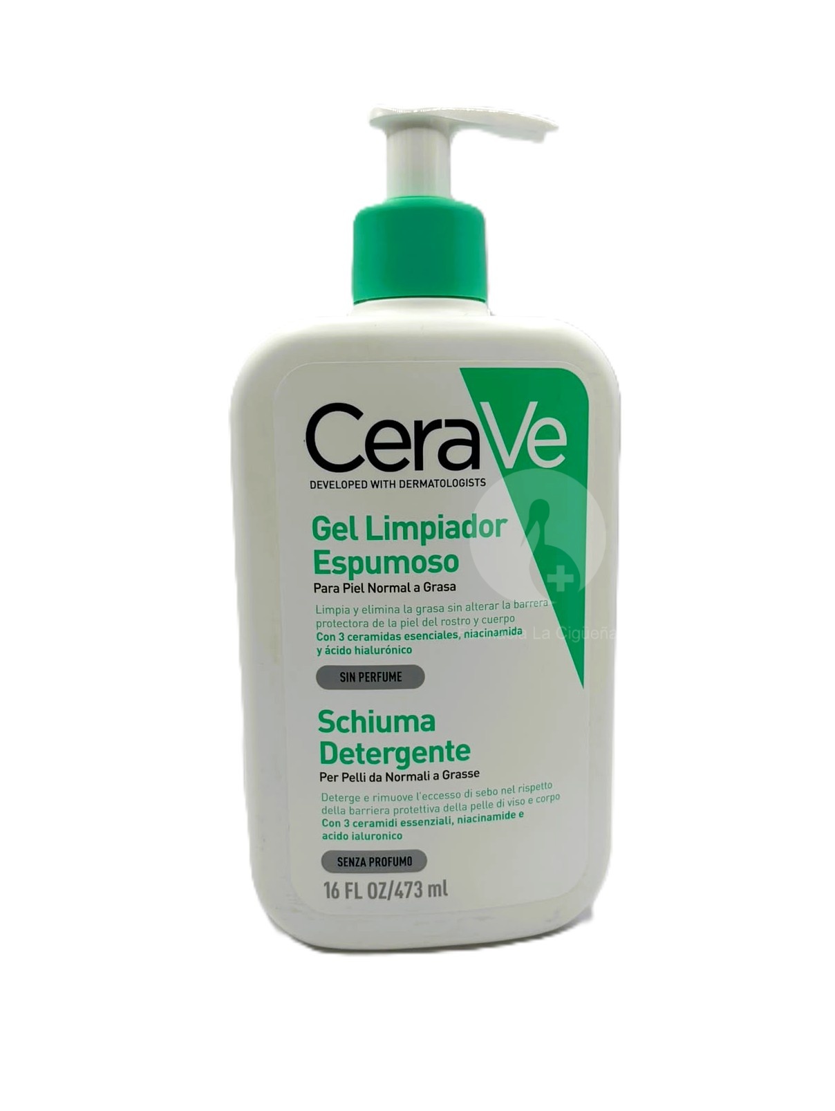 GEL LIMPIADOR ESPUMOSO CERAVE 1 ENVASE 473 ML
