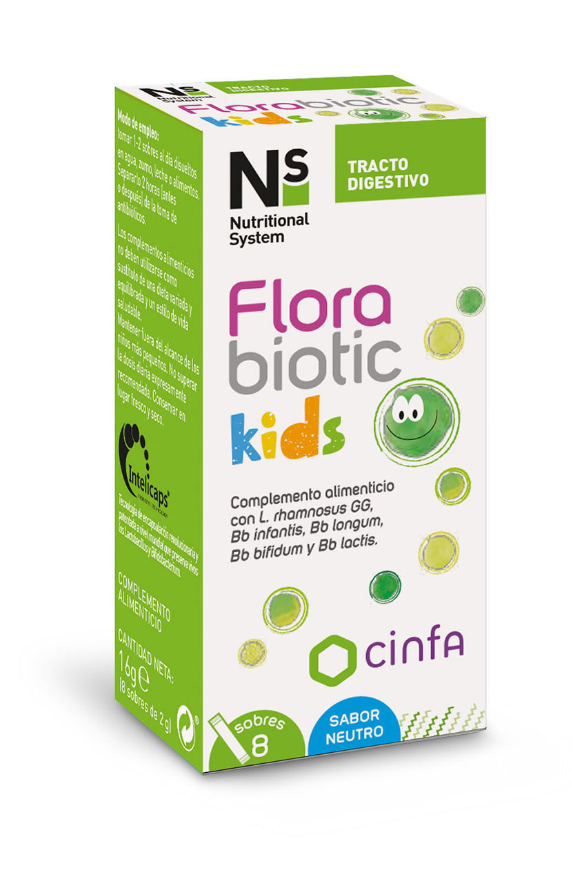 NS FLORABIOTIC KIDS RECUPERADOR INSTANT 8 SOBRES 2 G SABOR NEUTRO