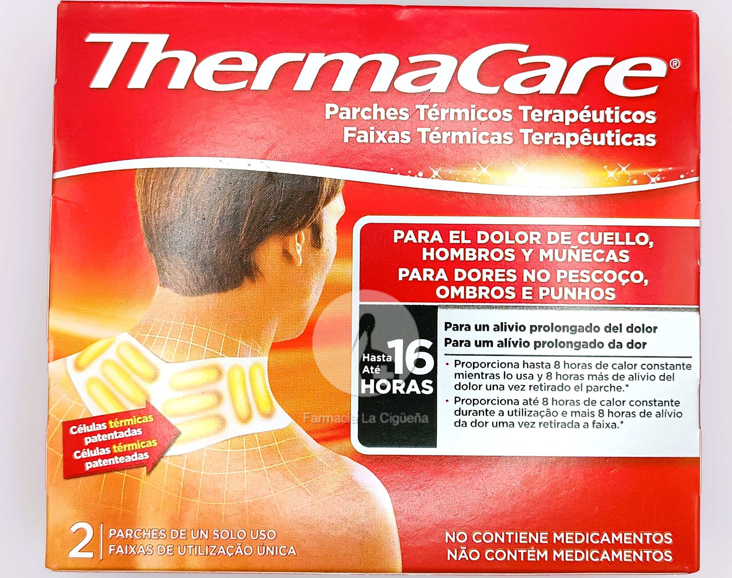 THERMACARE PARCHE TERMICO CUELLO HOMBRO MUÑECA 2 PARCHES