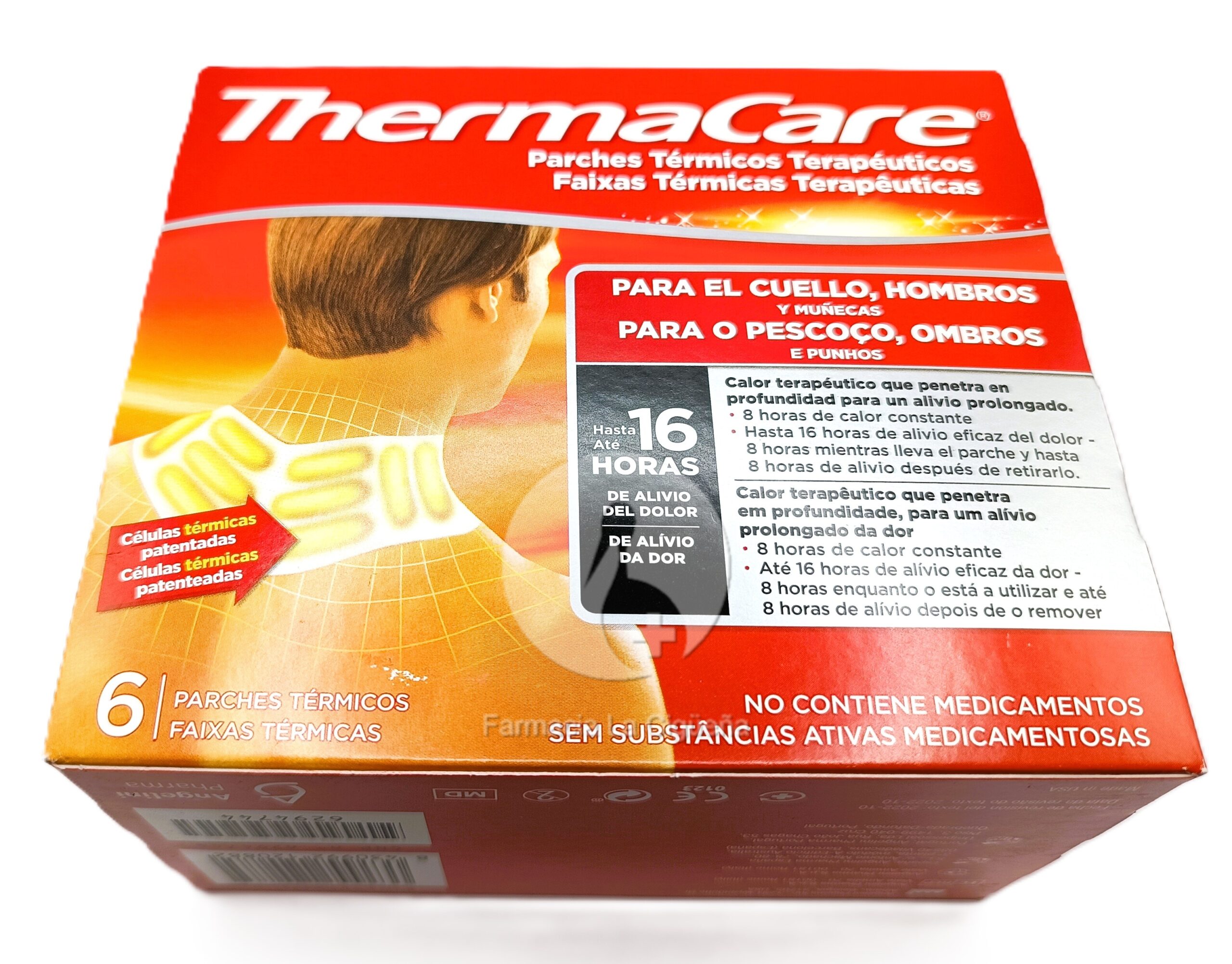 THERMACARE PARCHE TERMICO CUELLO HOMBRO MUÑECA 6 PARCHES