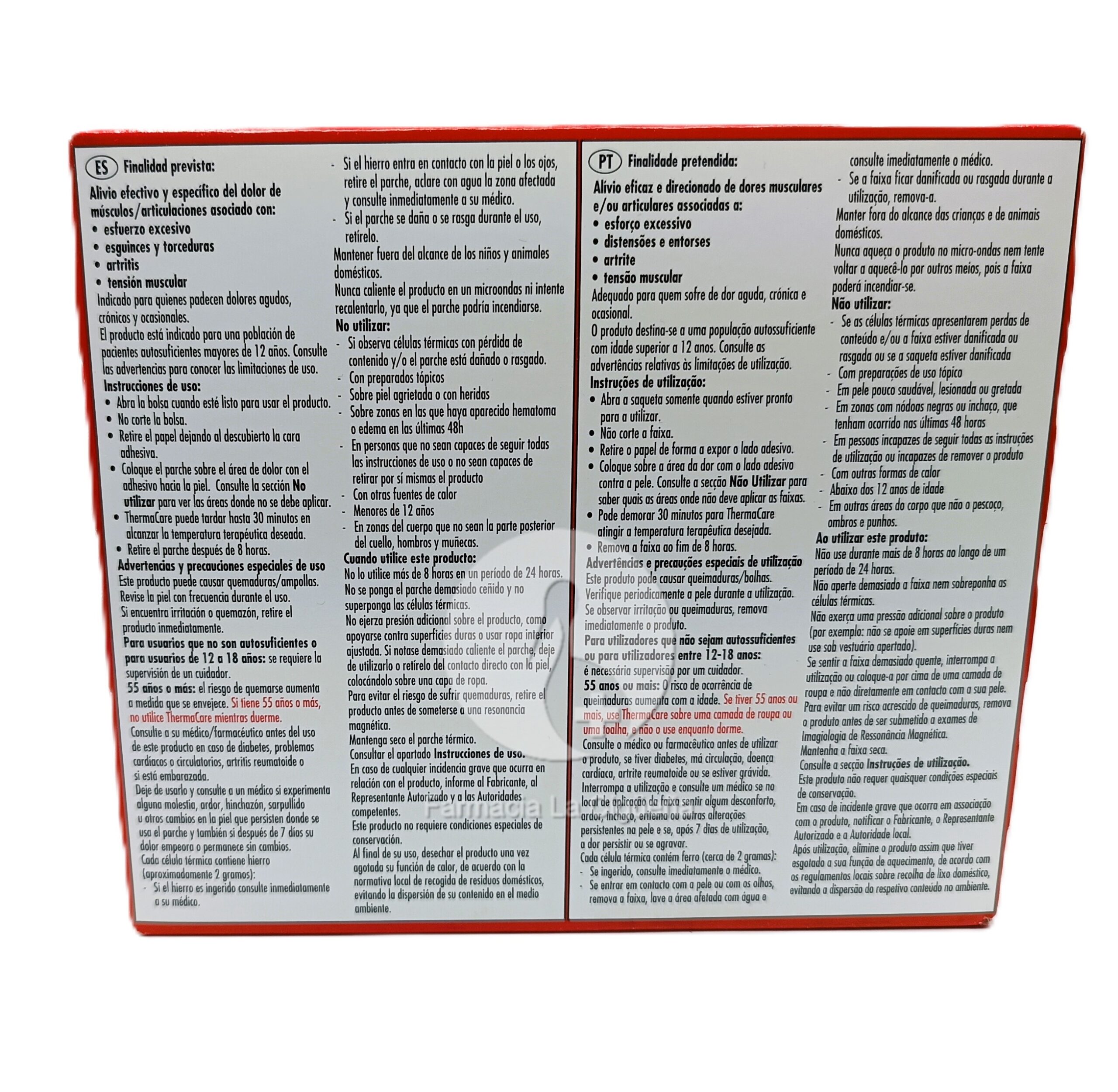 THERMACARE PARCHE TERMICO CUELLO HOMBRO MUÑECA 6 PARCHES