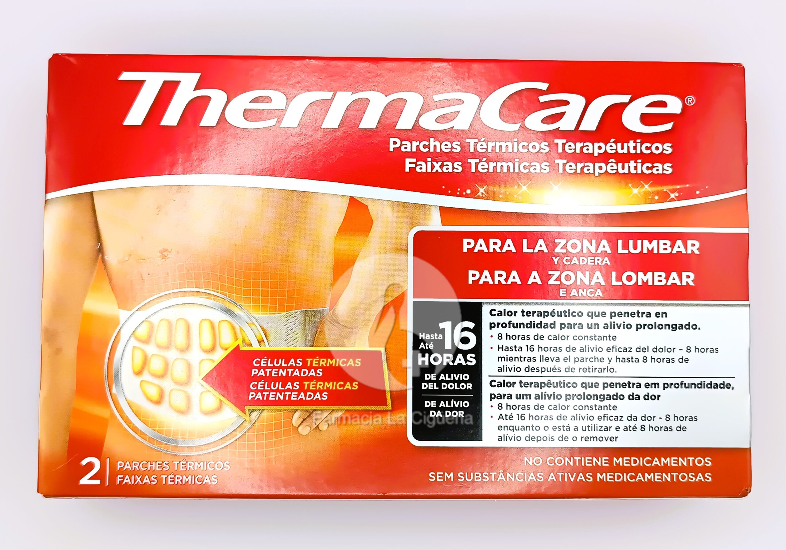 THERMACARE PARCHE TERMICO ZONA LUMBAR CADERA 2 PARCHES