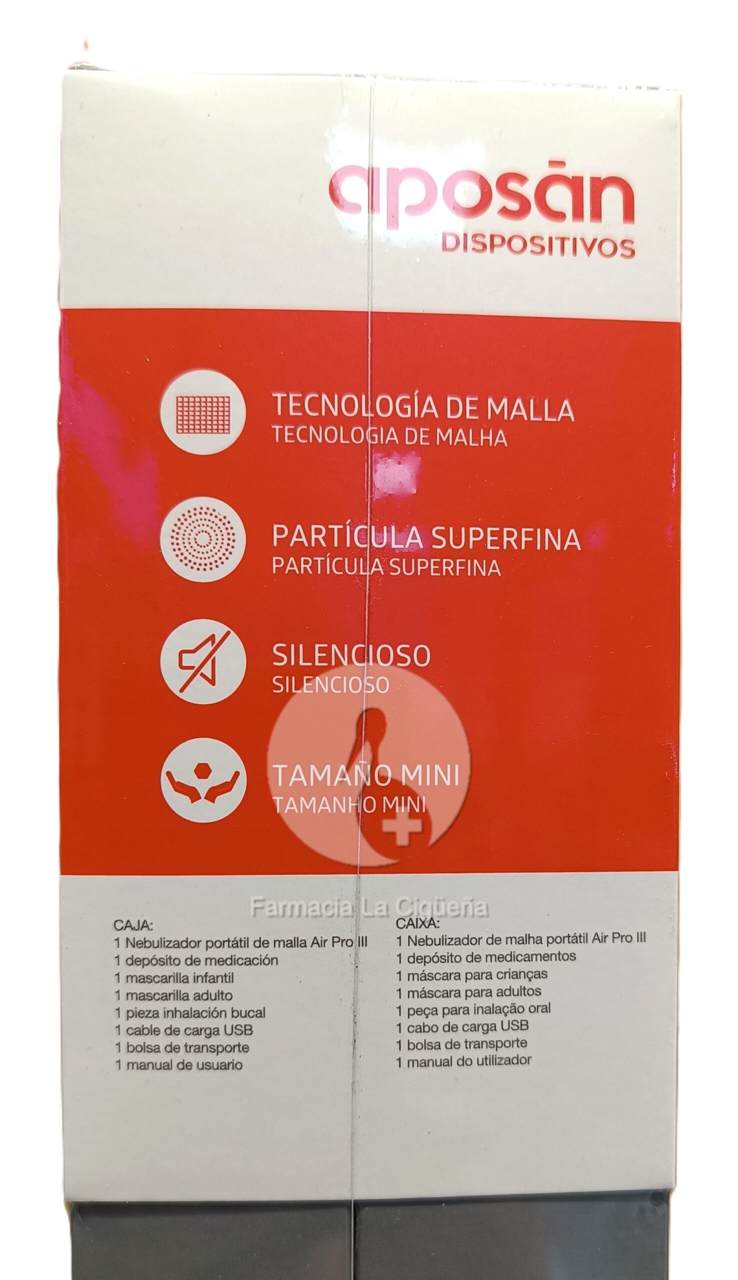 NEBULIZADOR DE MALLA APOSAN 1 UNIDAD AIR-PRO III PORTATIL