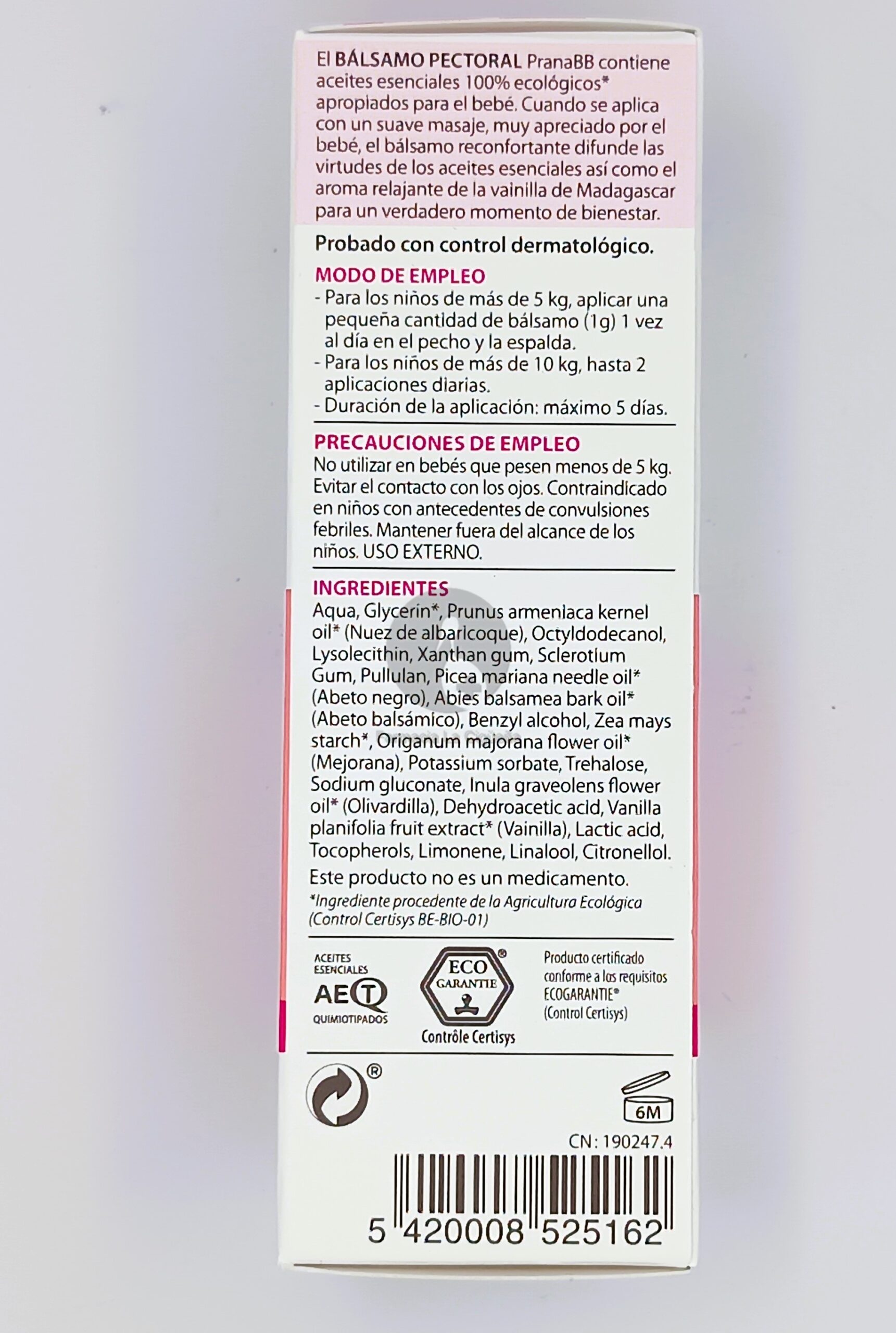 PRANABB BALSAMO PECTORAL 1 ENVASE 40 ML